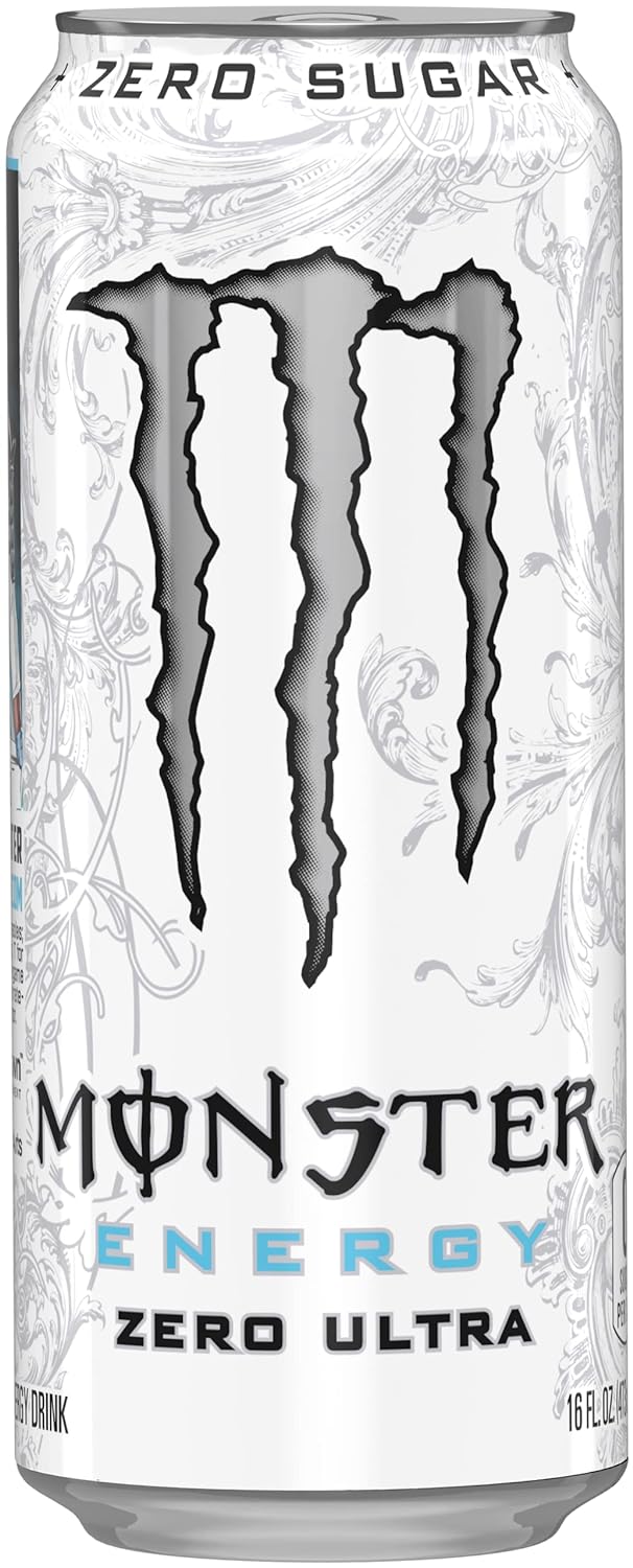 Monster Energy Zero Ultra Sugar Free Energy Drink - 16 Oz | Pack of 15 Cans