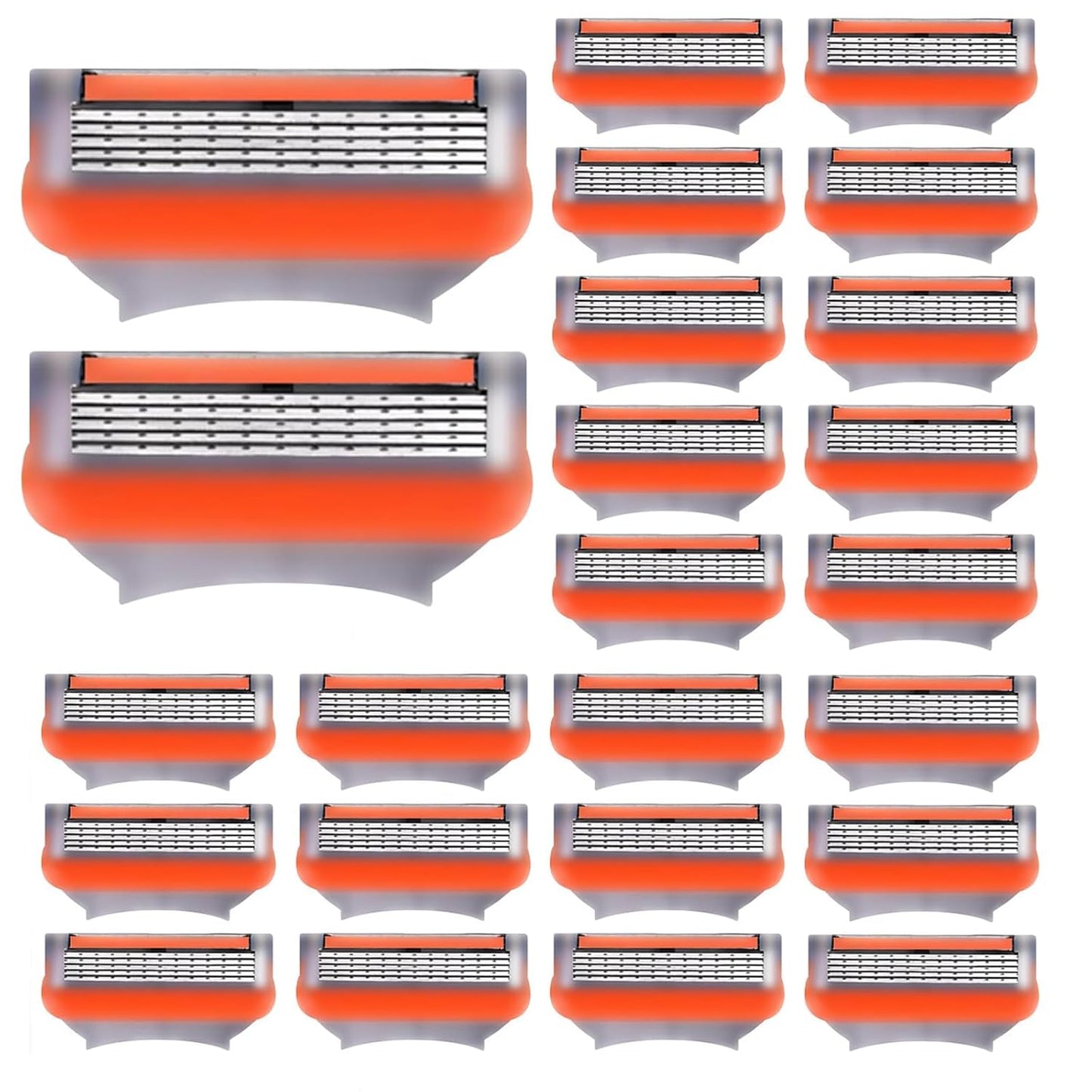 24 Pcs Razor Blade Refills - Compatible with Fusion 5 | Disposable Manual Beard Trimmer Replacement Heads