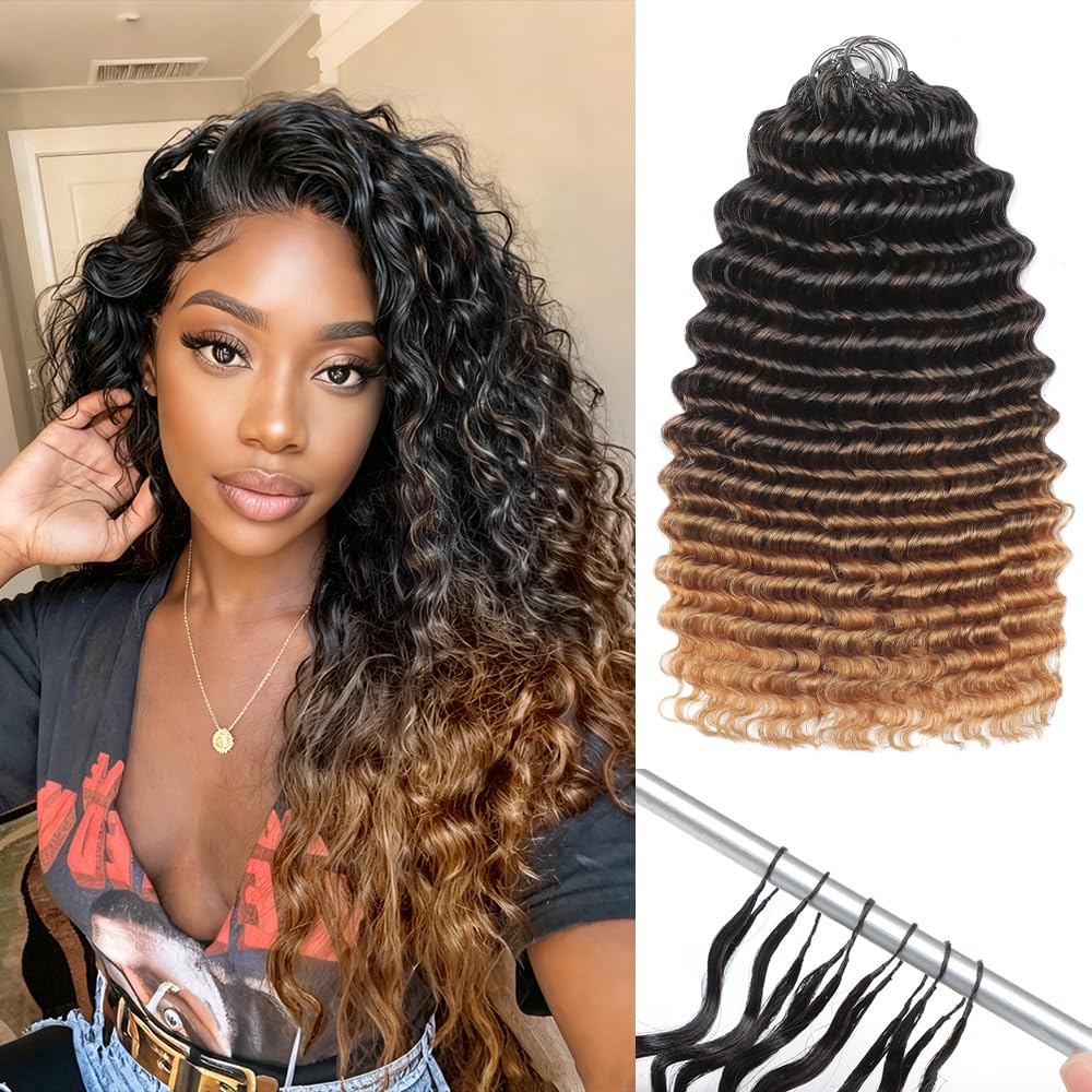 Miracle Knots Crochet Hair - 18 Inch Deep Wave Human Hair for Black Women | 125g, 100 Strands, Reusable
