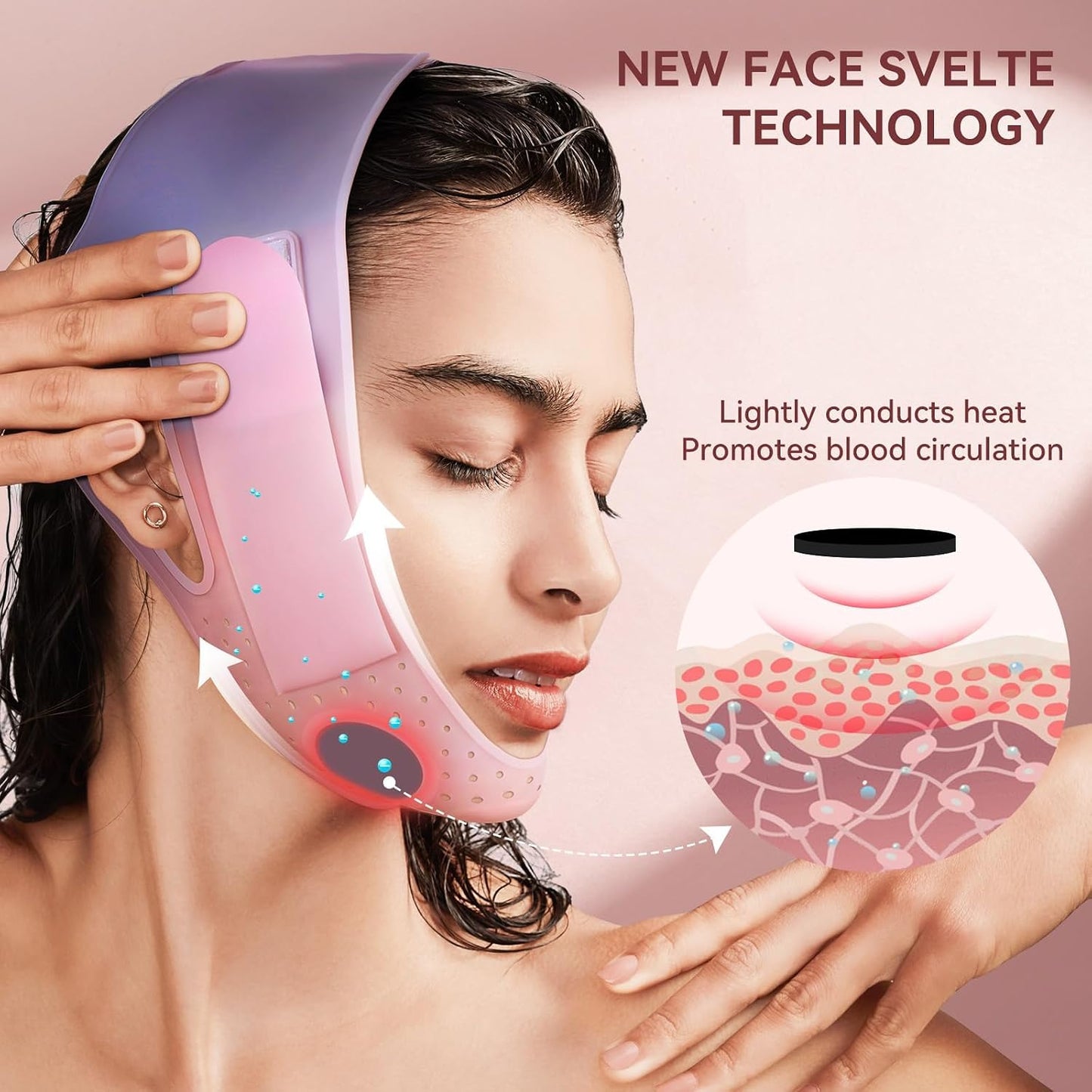 V-Shaped Soft Silicone Chin Strap Face Mask - Comfortable Fit for Enhanced Support