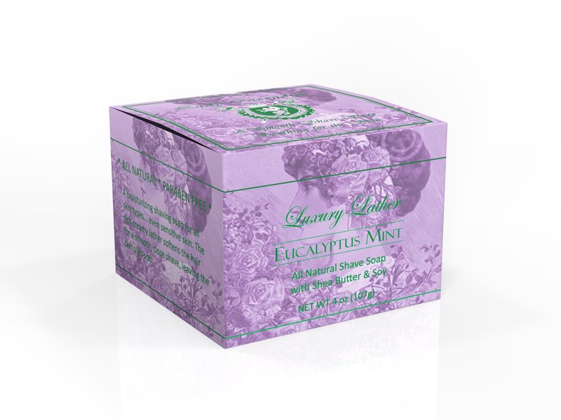 Lady Cavendish Eucalyptus/Mint Shaving Soap with Shea Butter & Coconut Oil. Long Lasting 3.8 oz Puck Refill. Mens Shave Soap. All Natural. Rich Lather, Smooth Comfortable Shave. For Ladies.