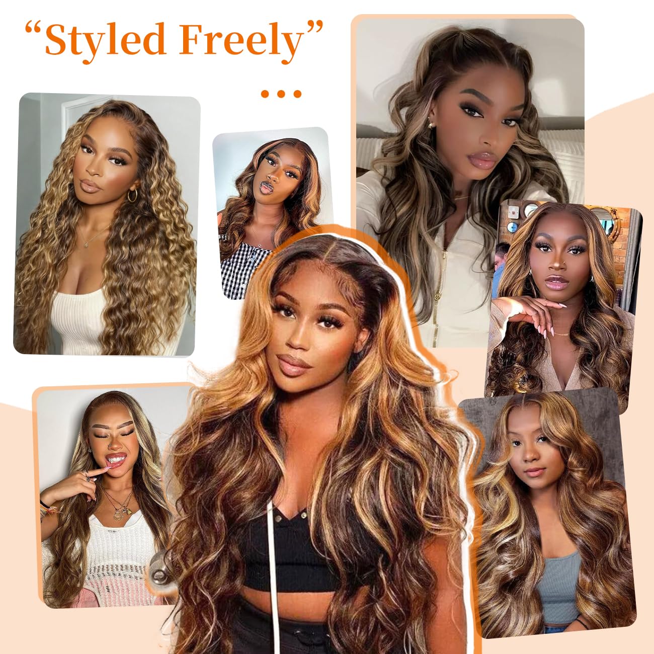 Blonde Bundles Body Wave Human Hair,3 Bundles 20 22 24 Inch 100g Each