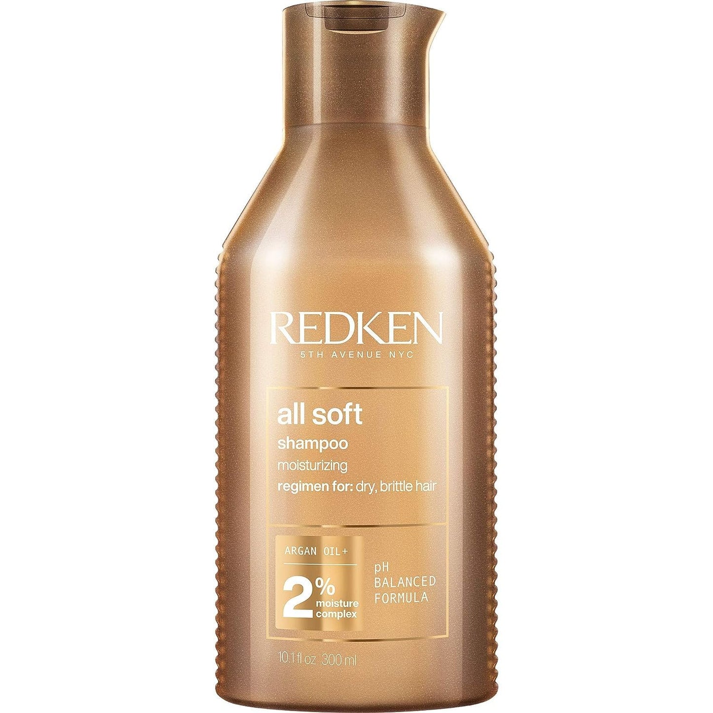 Redken All Soft Shampoo - Moisturizing Formula with Argan Oil | Hydrates Dry Hair & Adds Shine