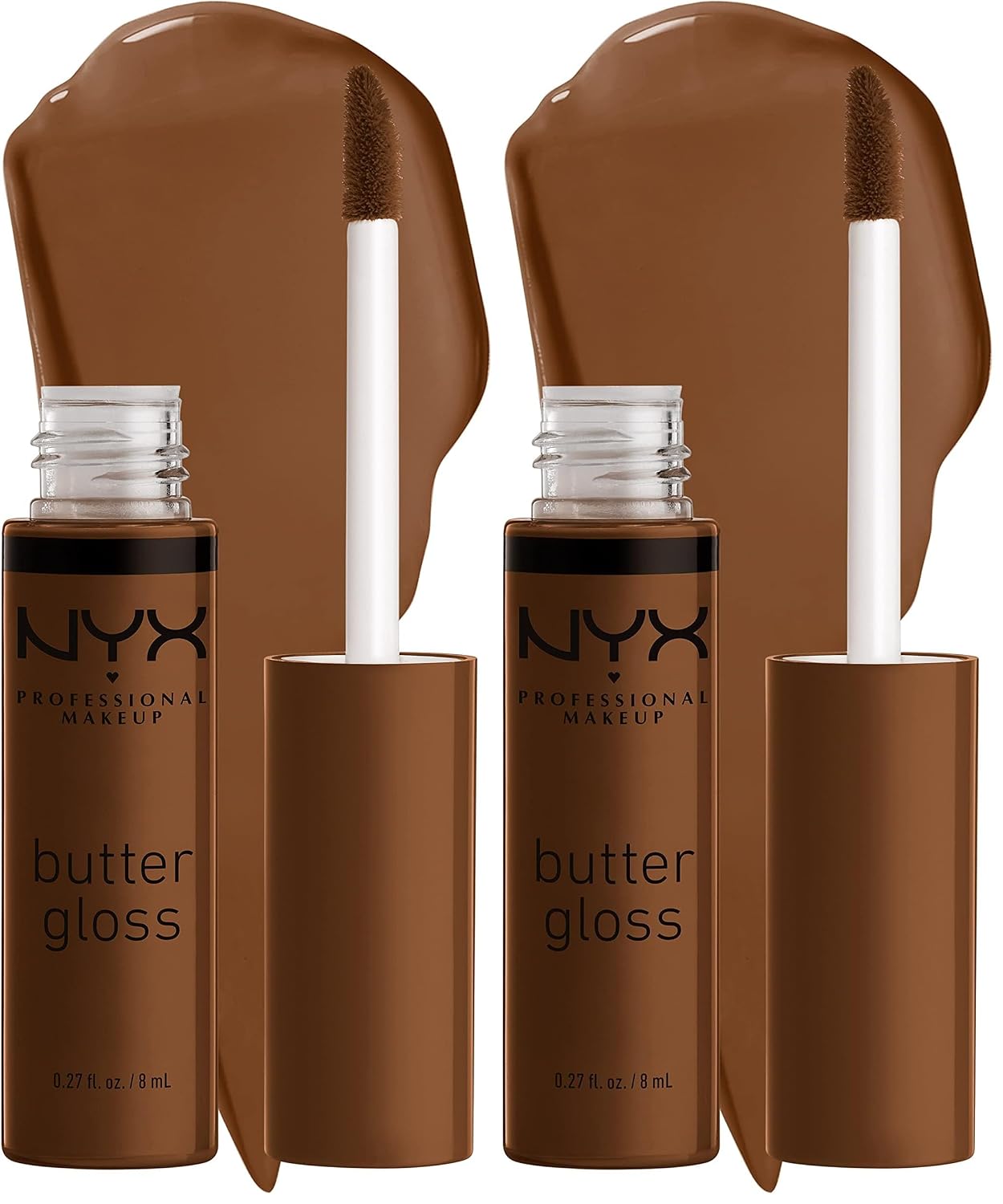 NYX Butter Gloss - Non-Sticky Lip Gloss Set | 3 Shades: Angel Food Cake, Creme Brulee, Madeleine