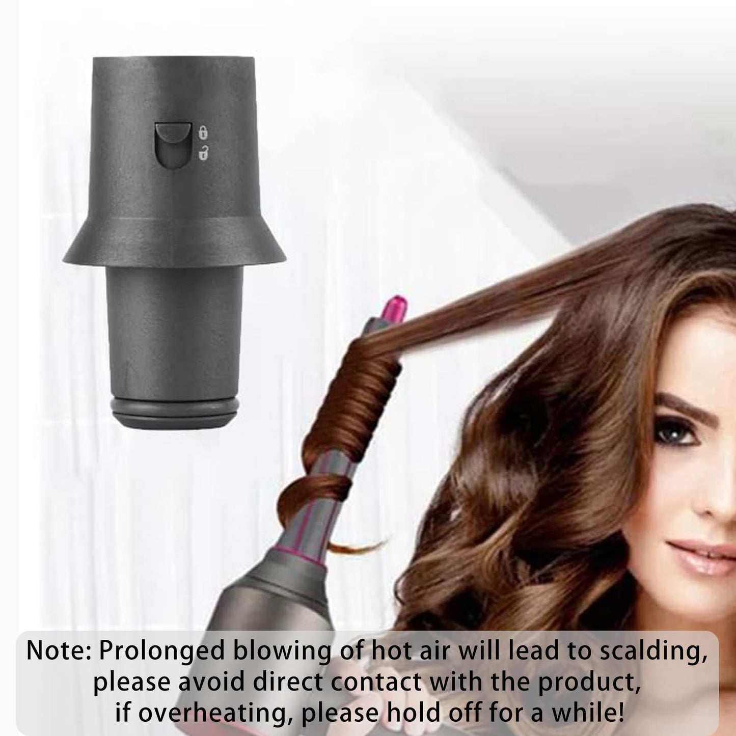 Upgraded Replacement Adapter for Converting Dyson Supersonic Hair Dryer to Curling Iron Styler (HD01, HD02, HD03, HD04, HD07, HD08)