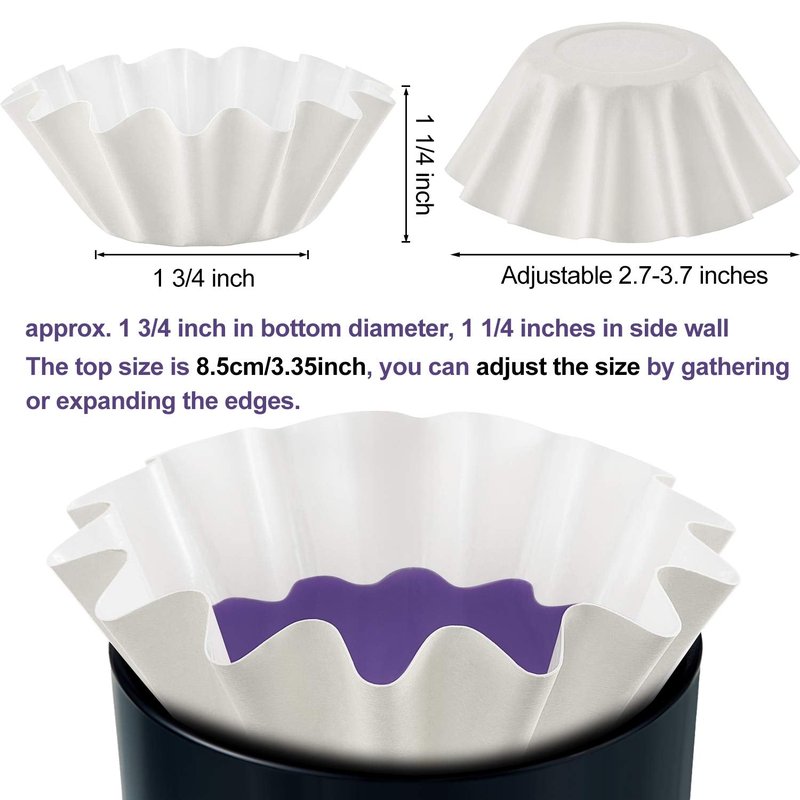 Boao Wax Melt Liners Reusable Leakproof for Any Wax Cubes Waxes Warmer Containers Cups for Scented Candle Plug in Warmers Electric Waxes Melters Burner(White,25 Pieces)