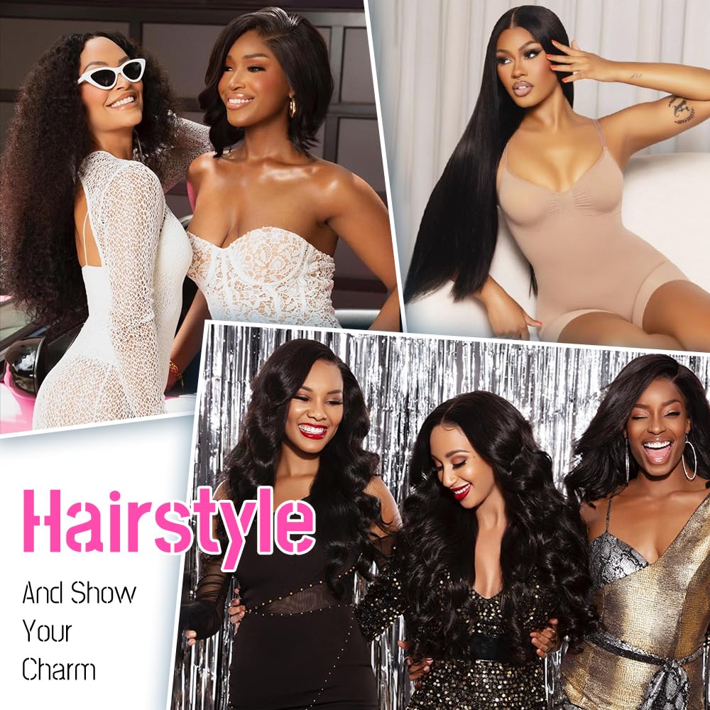 YUNXING 30 Inch 13x6 Body Wave Lace Front Wigs Human Hair Pre Plucked 200% Density HD Lace Frontal Wigs Human Hair For Women 10A Body Wave Glueless Wigs