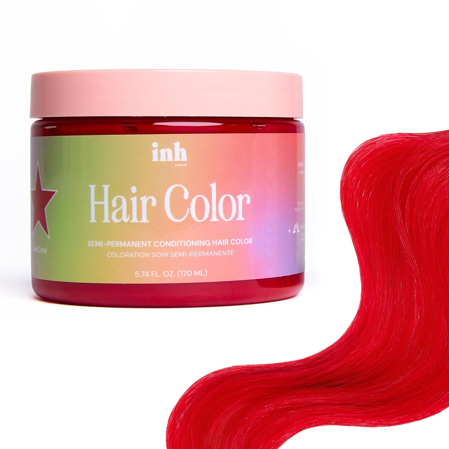 Ruby Red Hair Dye - Semi-Permanent Color Depositing Conditioner | Vegan, Ammonia-Free, 6oz