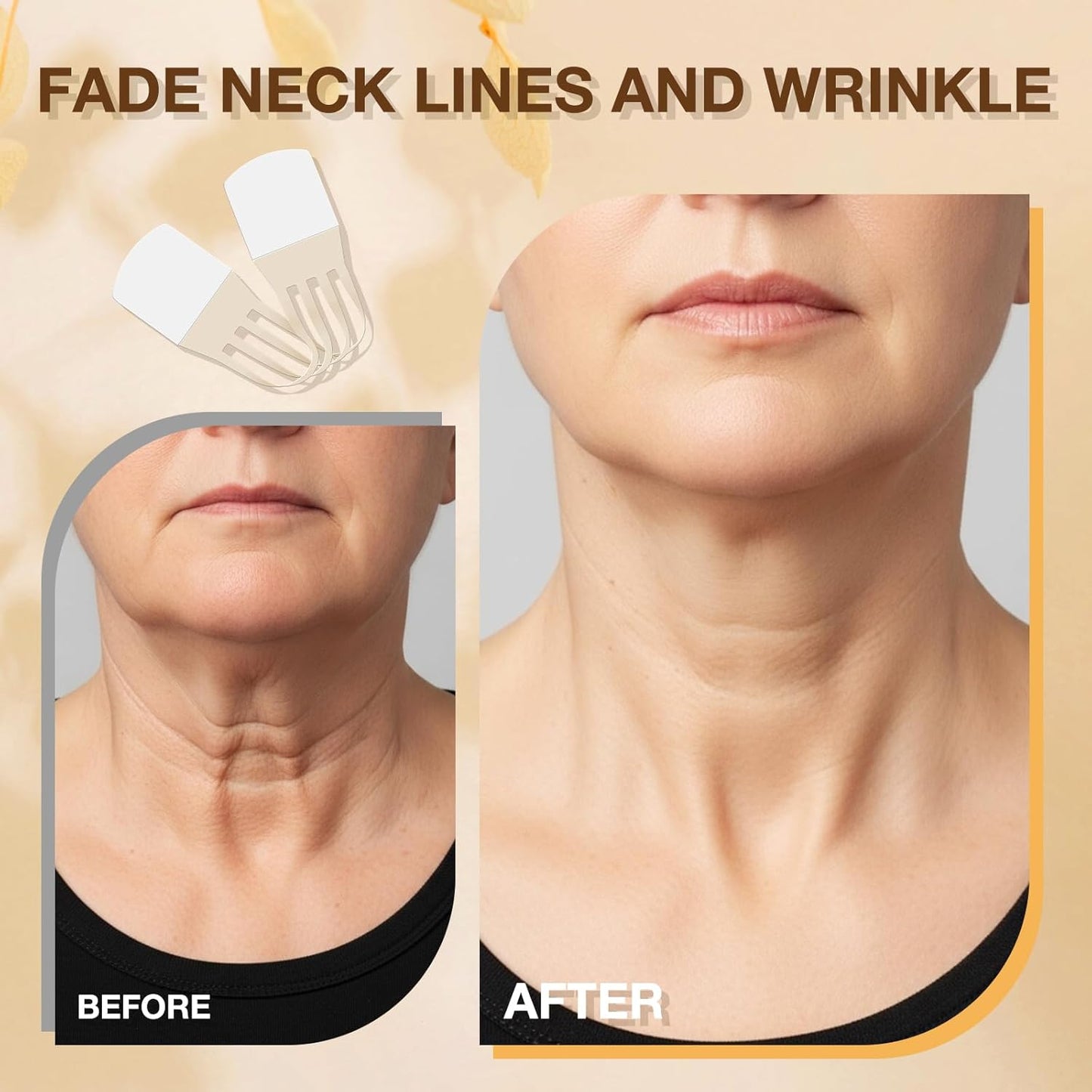 Neck Lift Tape - Reusable Face & Neck Lifting Strips for Anti-Aging | 48 PCS Neck Wrinkle Patches