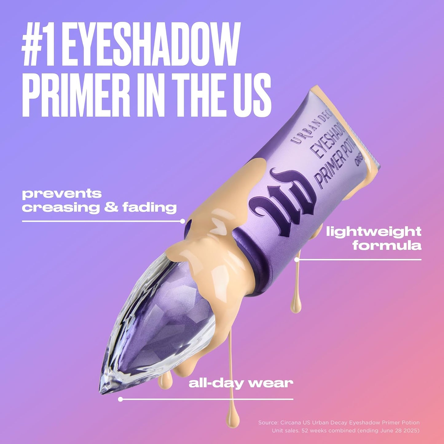 Urban Decay Matte Eyeshadow Primer - Crease-Resistant & Long-Lasting Eye Makeup | Smooths & Preps Eyelid Base - 0.33 fl oz