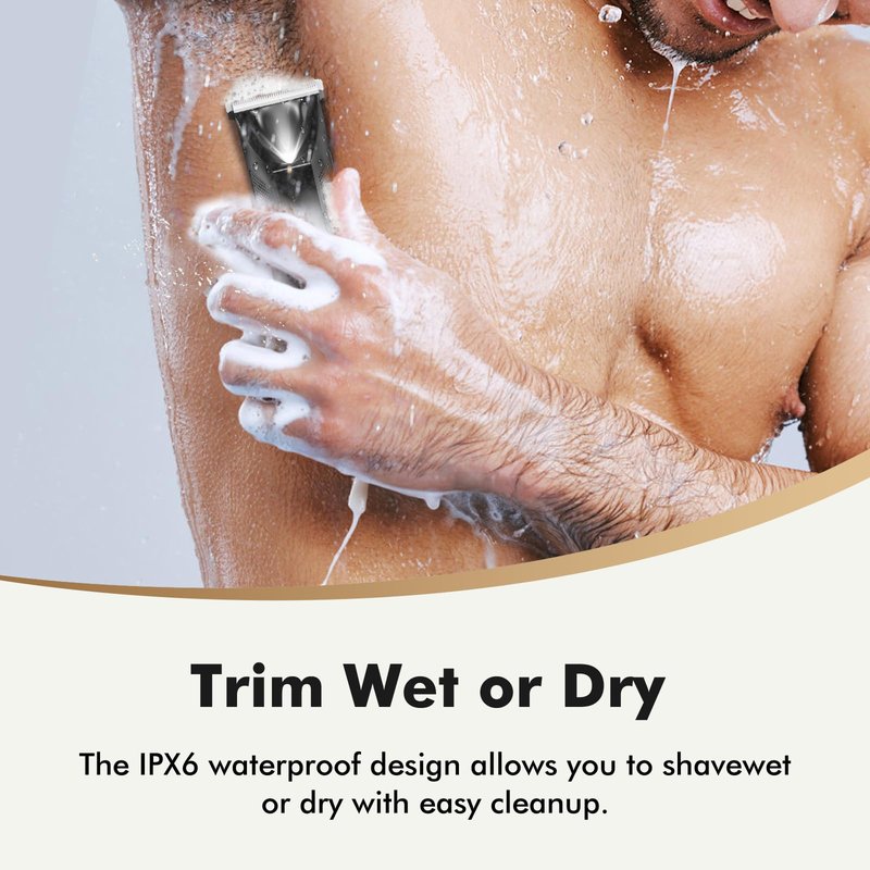 Sweker Body Hair Trimmer for Men, Manscape Ball Trimmer, 2-in-1 Body Pubic Hair Groomer and Groin Hair Shaver -Dual-Head Electric Razor for Men