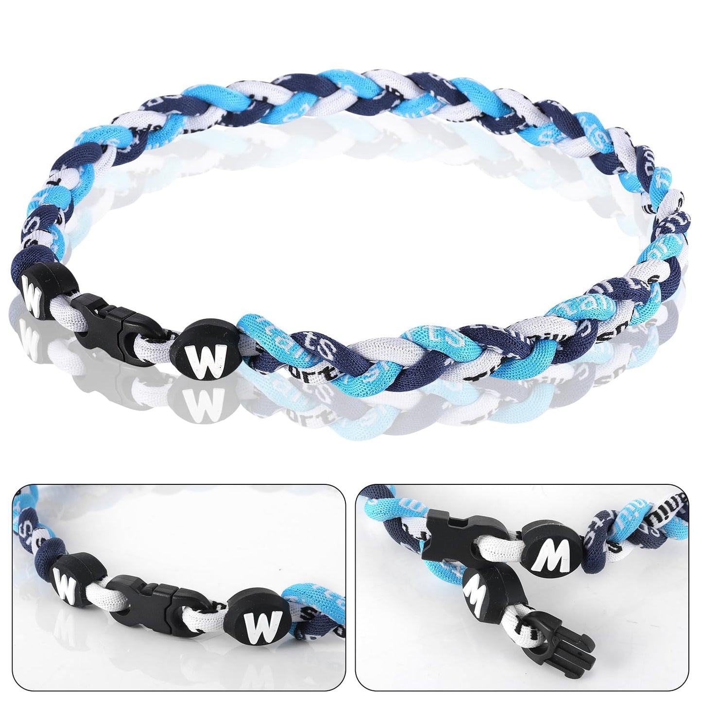 Willtok Premium 18inch Baseball Necklace w/Nylon Tri-Braided Rope Tornado Design