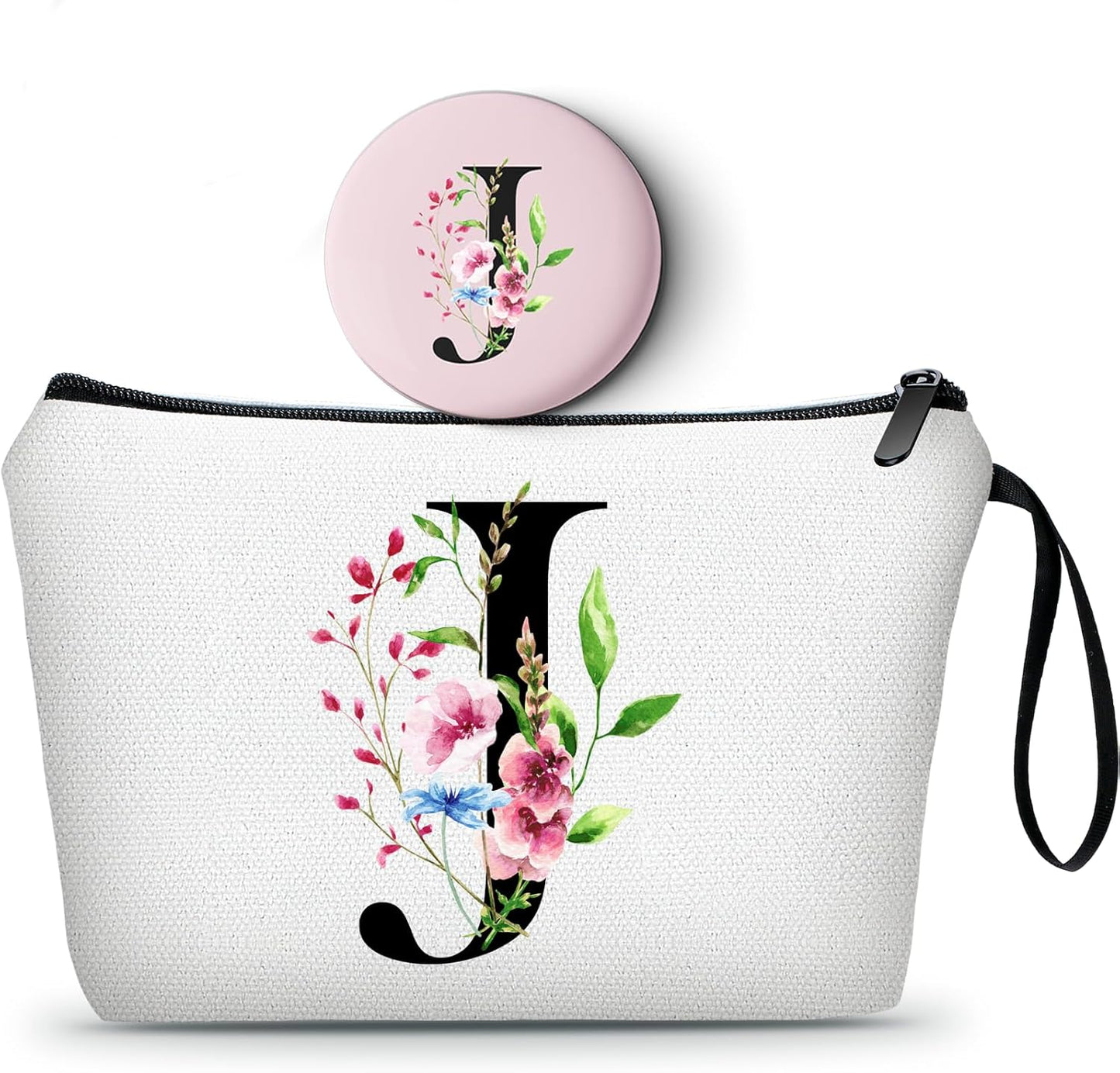Personalized Makeup Bag with Mirror - Unique Gift for Women | Travel Cosmetic Organizer for Friends, Sisters, and Bridesmaids