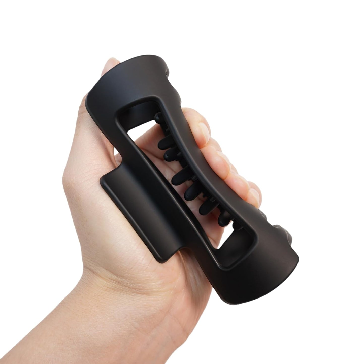 Cozy Claw Clip - Soft & Flexible Unsnappable Silicone Hair Clip for Women | Large Non-Slip Barrette for All Hair Types - Black