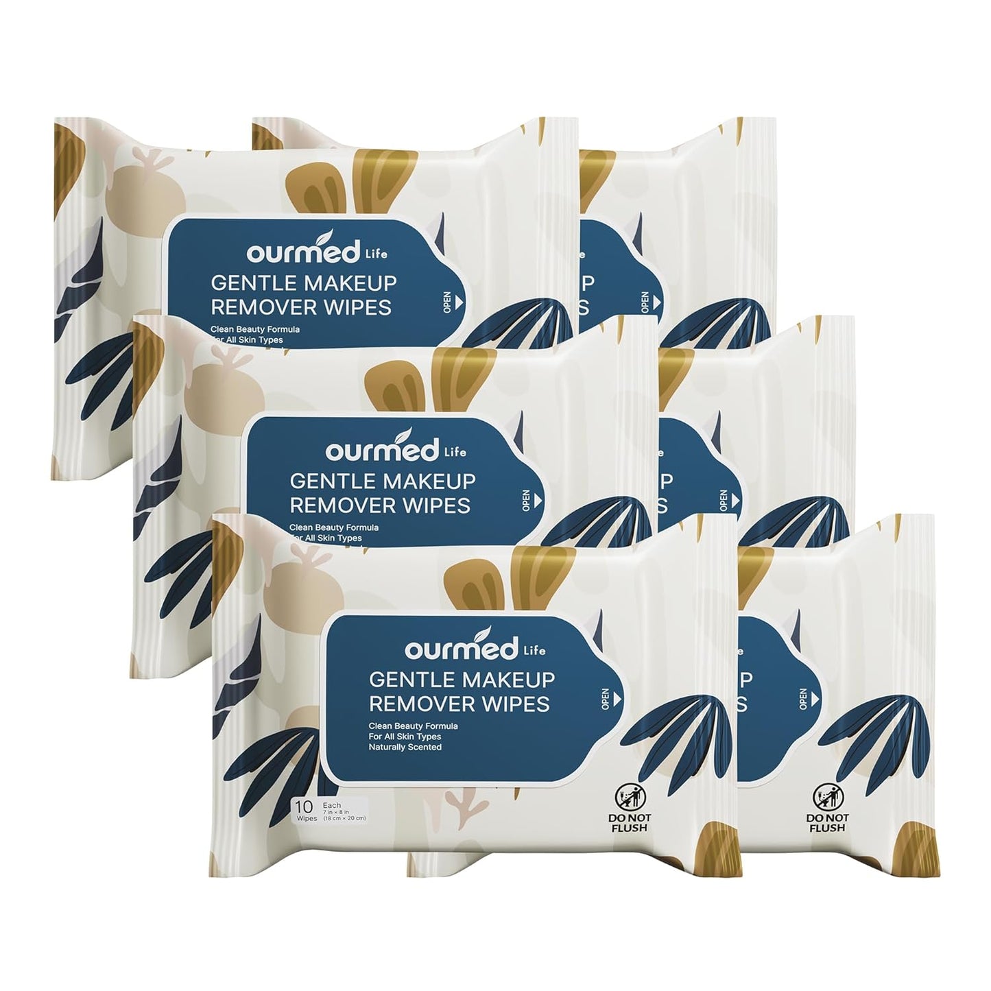 Makeup Remover Wipes - Alcohol-Free Biodegradable Cleansing Wipes with Hyaluronic Acid & Vitamin E | 30 Count for Sensitive Skin