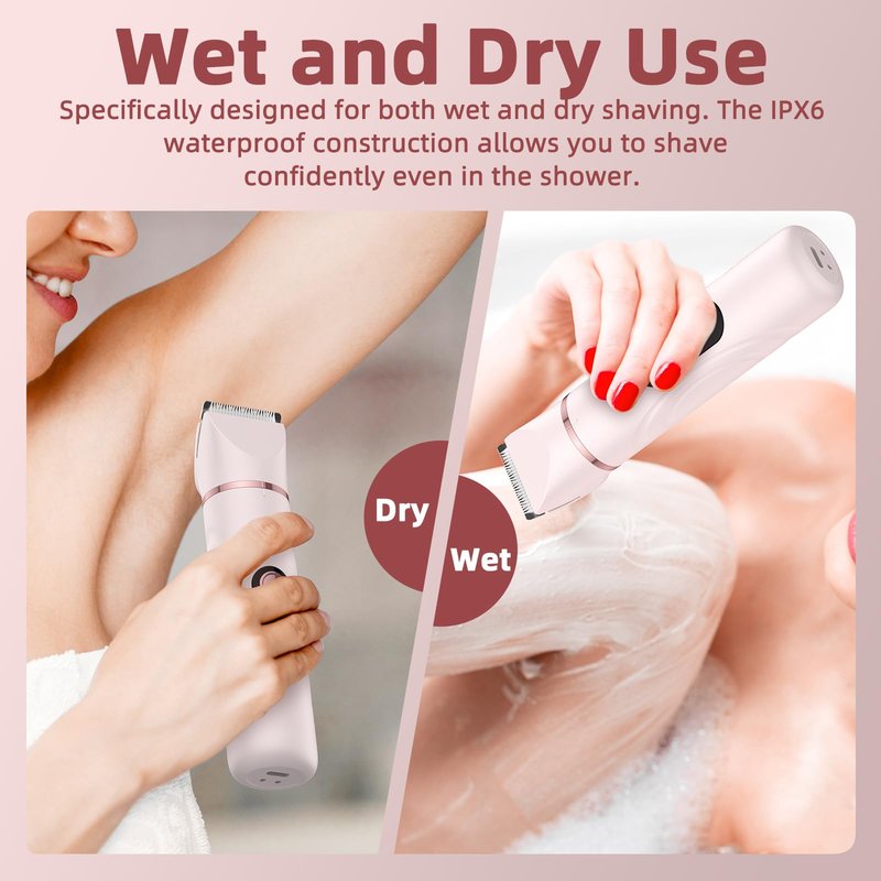 Bikini Trimmer for Women, Nose Hair Trimmer, Painless Electric Razor, Smooth Facial Hair Remover, Body Hair Trimmer for Legs and Armpit