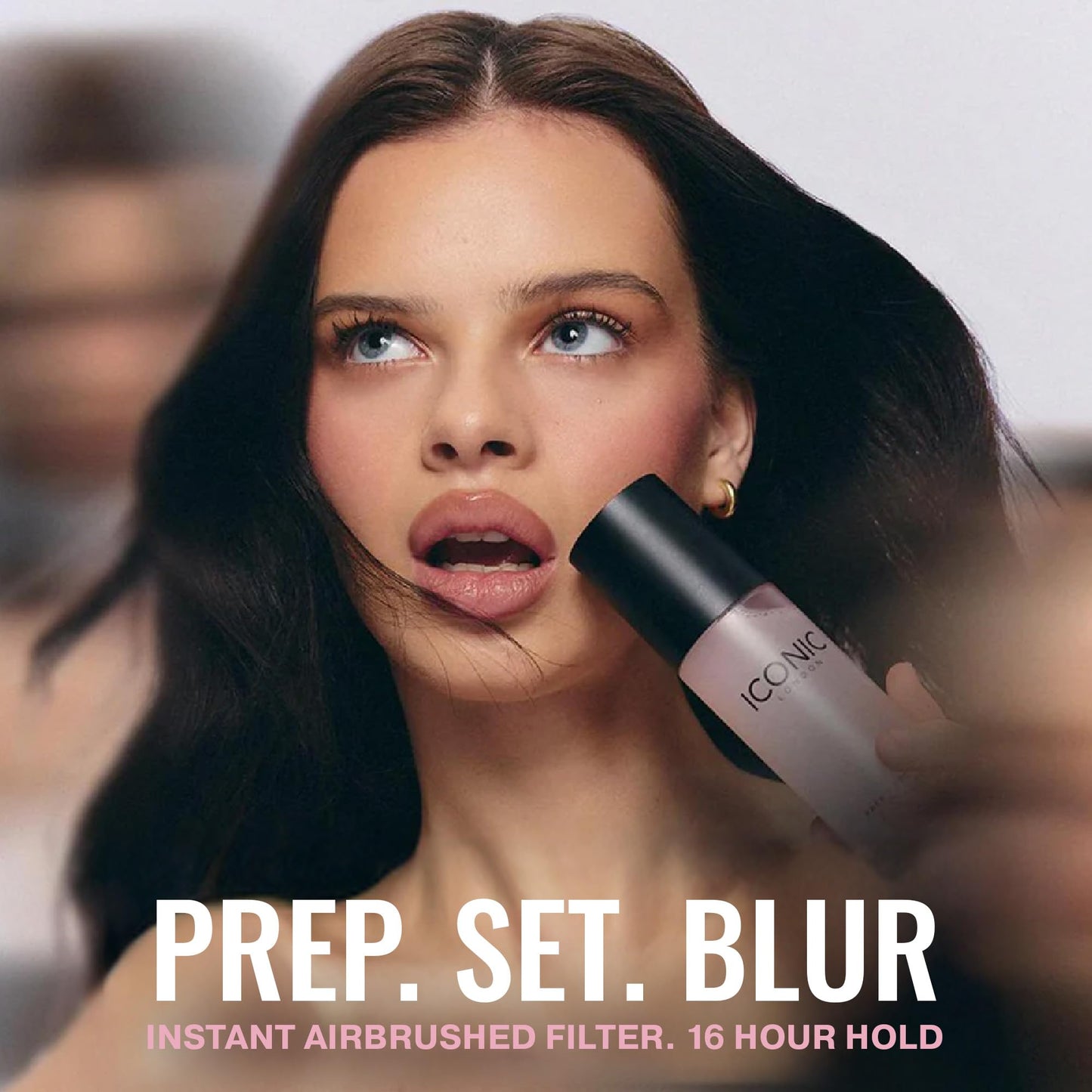 ICONIC LONDON Prep Set Blur Setting Spray | Makeup Fixing Spray, Blurs Imperfections and Gives Skin a Radiant Glow, Vegan Makeup, 30 mL / 1 Fl Oz.