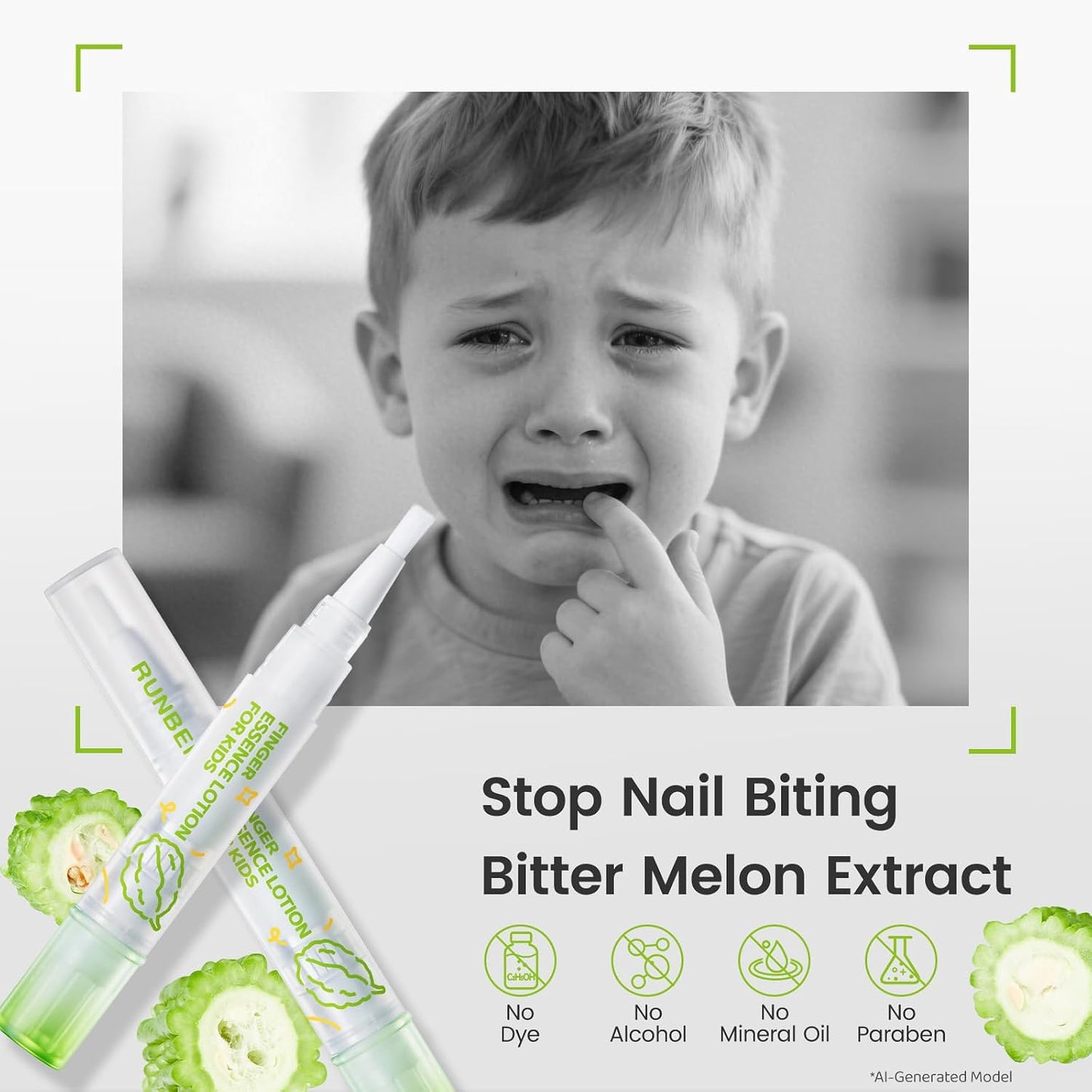 Stop Nail Biting for Kids - Bitter Taste Nail Care Pen | Safe, Non-Toxic Treatment for Ages 0+ (0.14 oz)