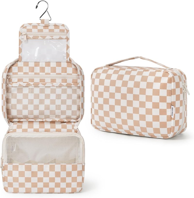 Narwey Small Hanging Travel Toiletry Bag - Makeup Organizer for Women | Compact Design, Multiple Compartments