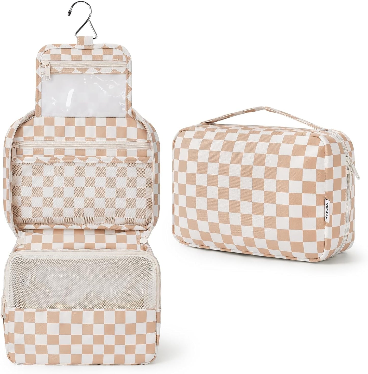 Narwey Small Hanging Travel Toiletry Bag - Stylish Organizer for Makeup & Toiletries | Ideal for Women & Girls