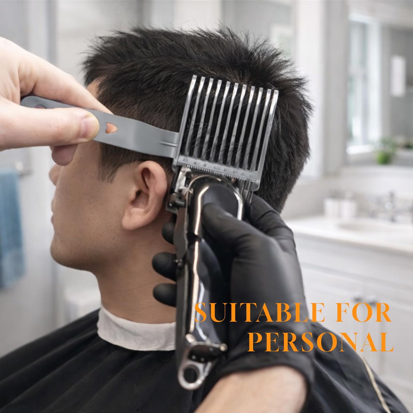Fade Hair Blending Comb Barber Tool Men Salon Home Haircut Gray 1pc