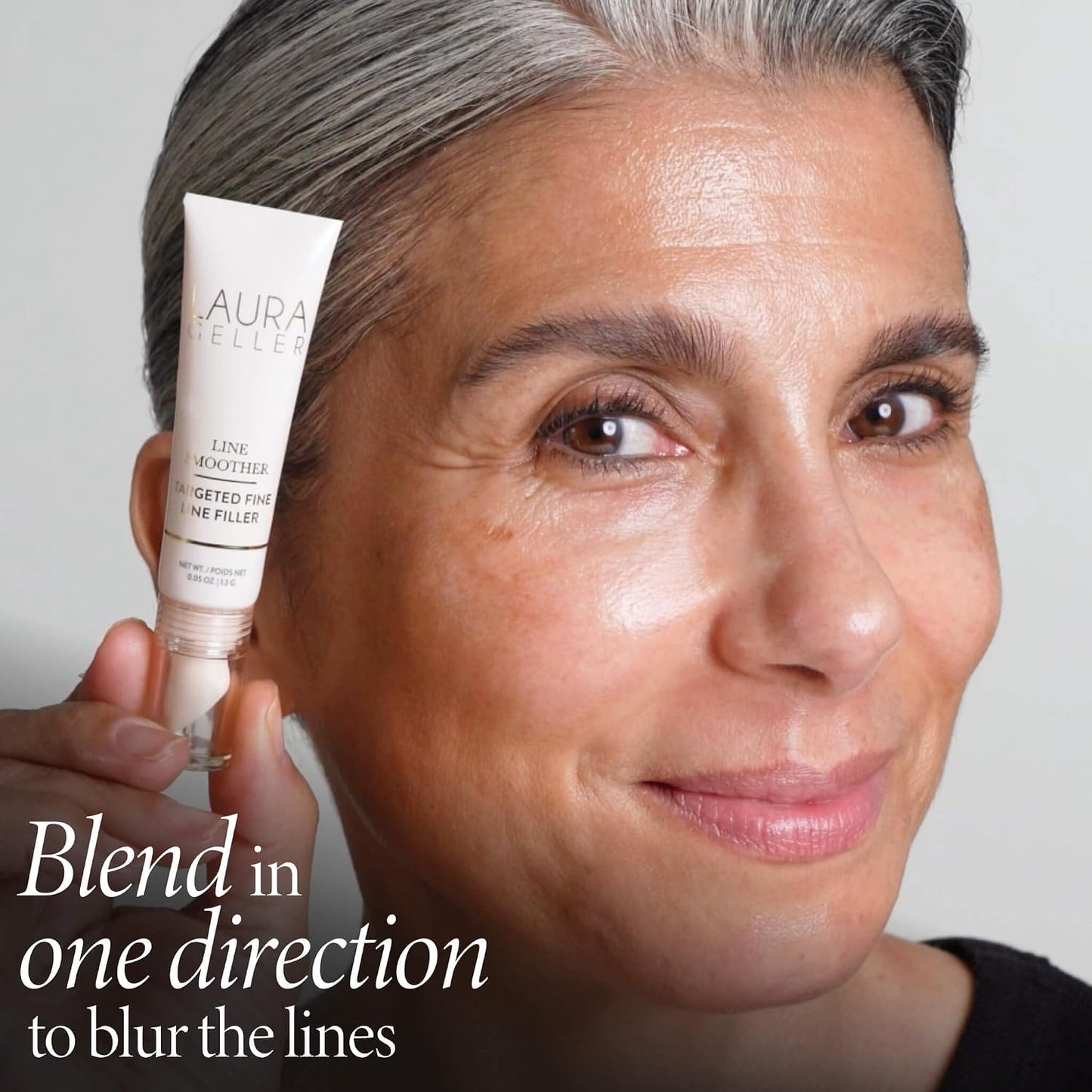 Laura Geller Targeted Fine Line Blurring Primer - Smooths Wrinkles & Pores | Tinted with Vitamin C & Niacinamide for Mature Skin