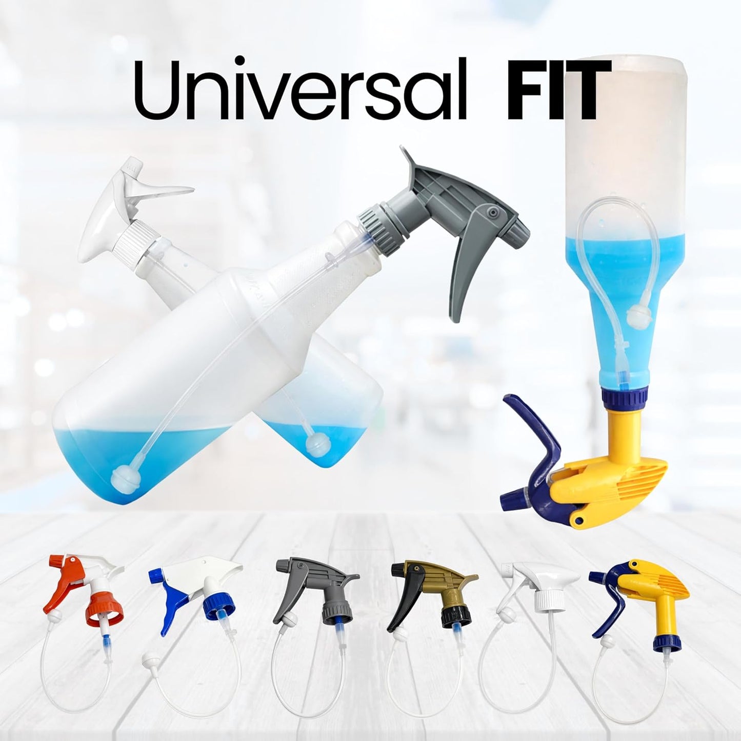Universal 360 Spray Bottle Adapter - Reusable Tilted Design for Easy Spraying | Fits Most Bottles