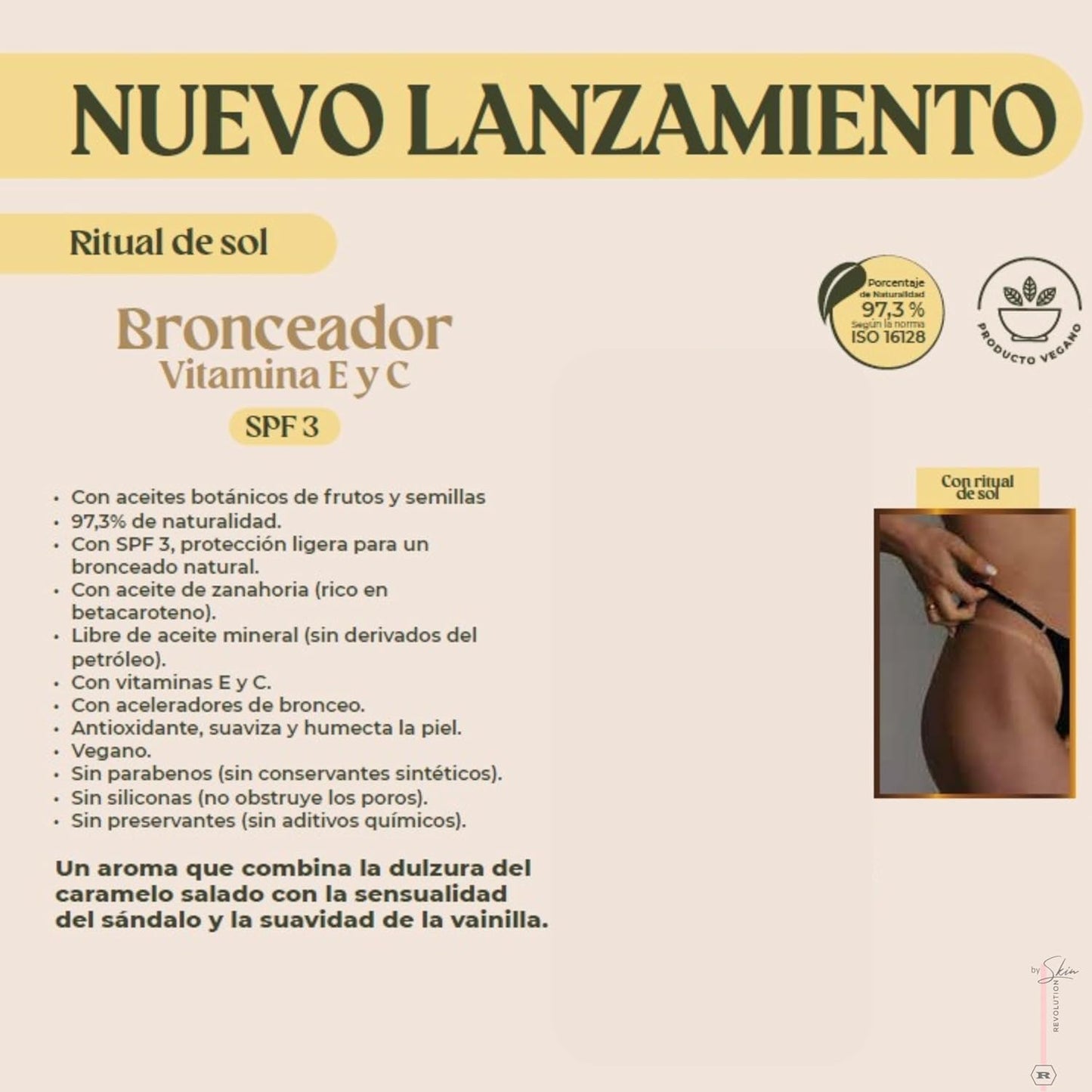 Ritual Botanico Bronzer with Carrot Oil - SPF3 Tan Accelerator for Glowing Skin | 240ml/8.16 fl oz