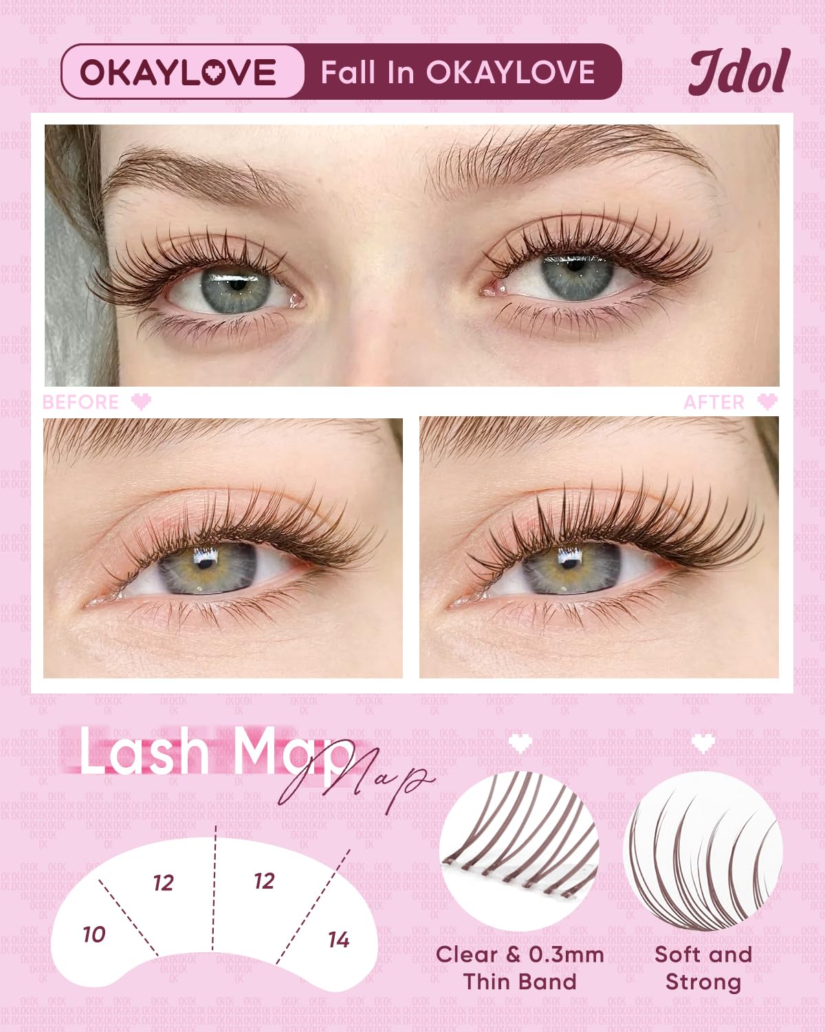 OKAYLOVE Idol Lash Clusters Eyelashes Clusters