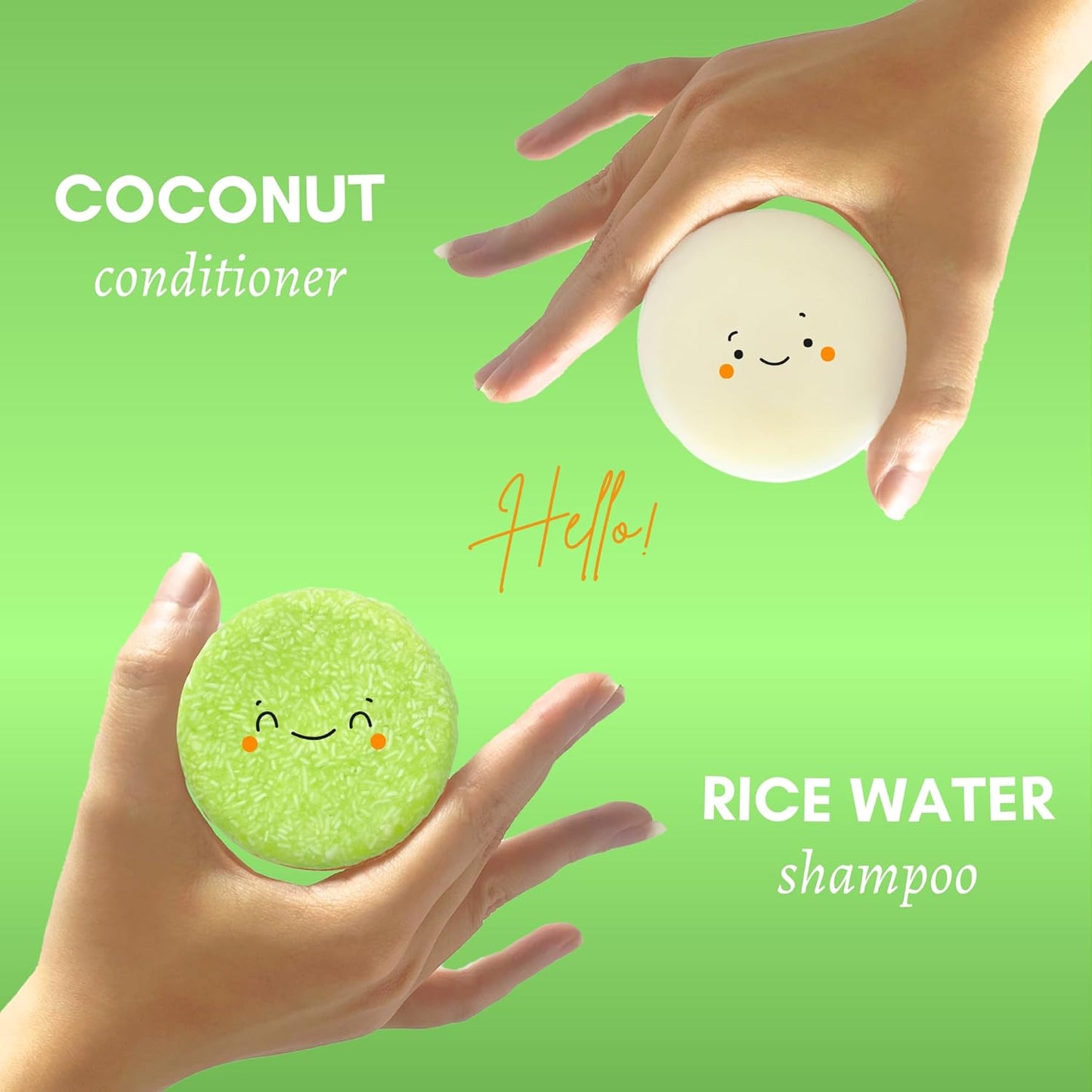 Muun Rice Water Shampoo & Conditioner Bar Pack | Hair Growth, Thickening & Volumizing | pH Balanced, Sulfate & Silicone Free
