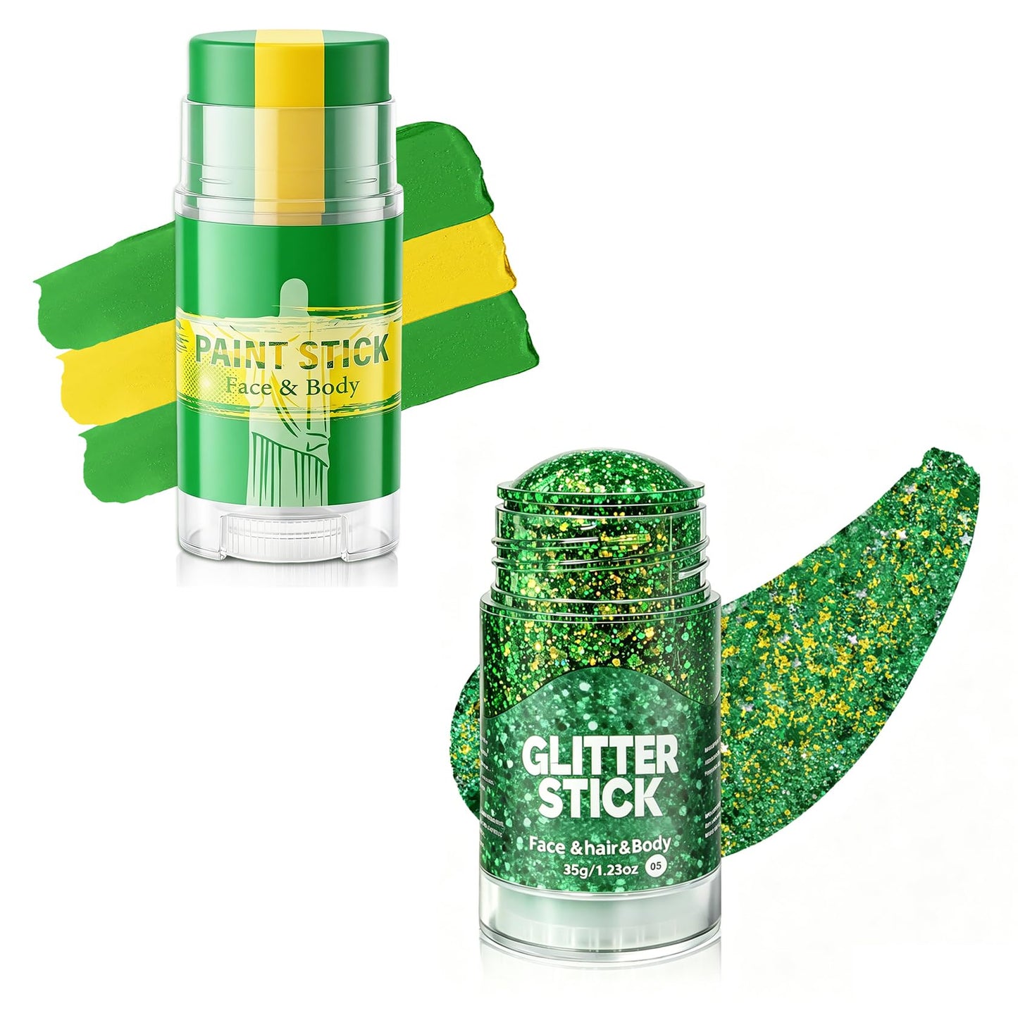 Green Yellow and Green Face Paint Stick