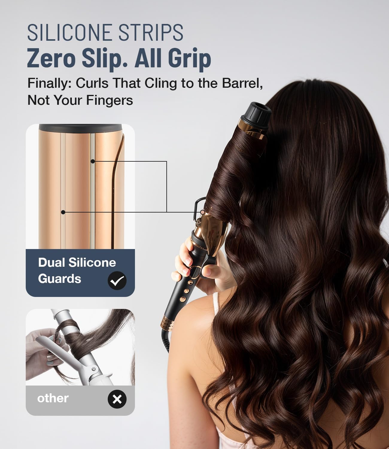 Titanium Curling Iron - 2 Inch Extra-Long Barrel for Long Hair | 12 Heat Settings, Auto-Off, Dual Voltage
