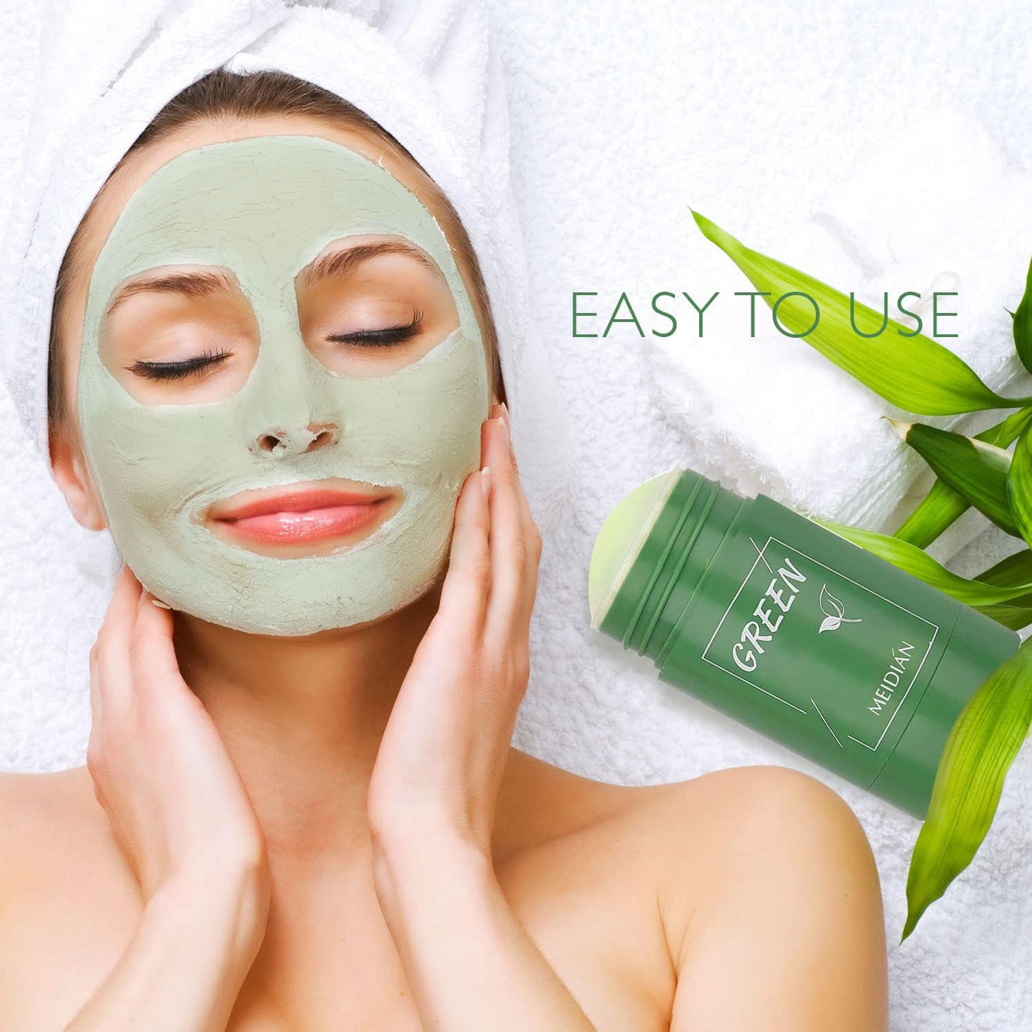 ShineMore Green Tea Clay Stick(2PCS): Blackhead Remover for Face, Green Clay Mask for Deep Pore Cleansing, Moisturizing, and Brightening for Men and Women