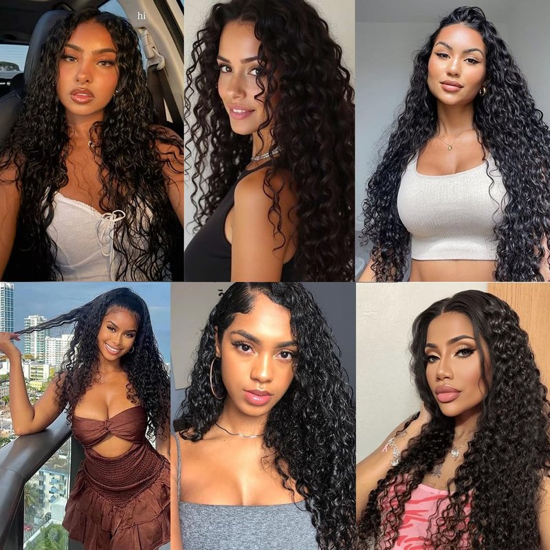 Natural Black Deep Wave Crochet Hair Extensions - 20 Inch Pre-Separated Invisible Feathers | 60g Bundles for Black Women