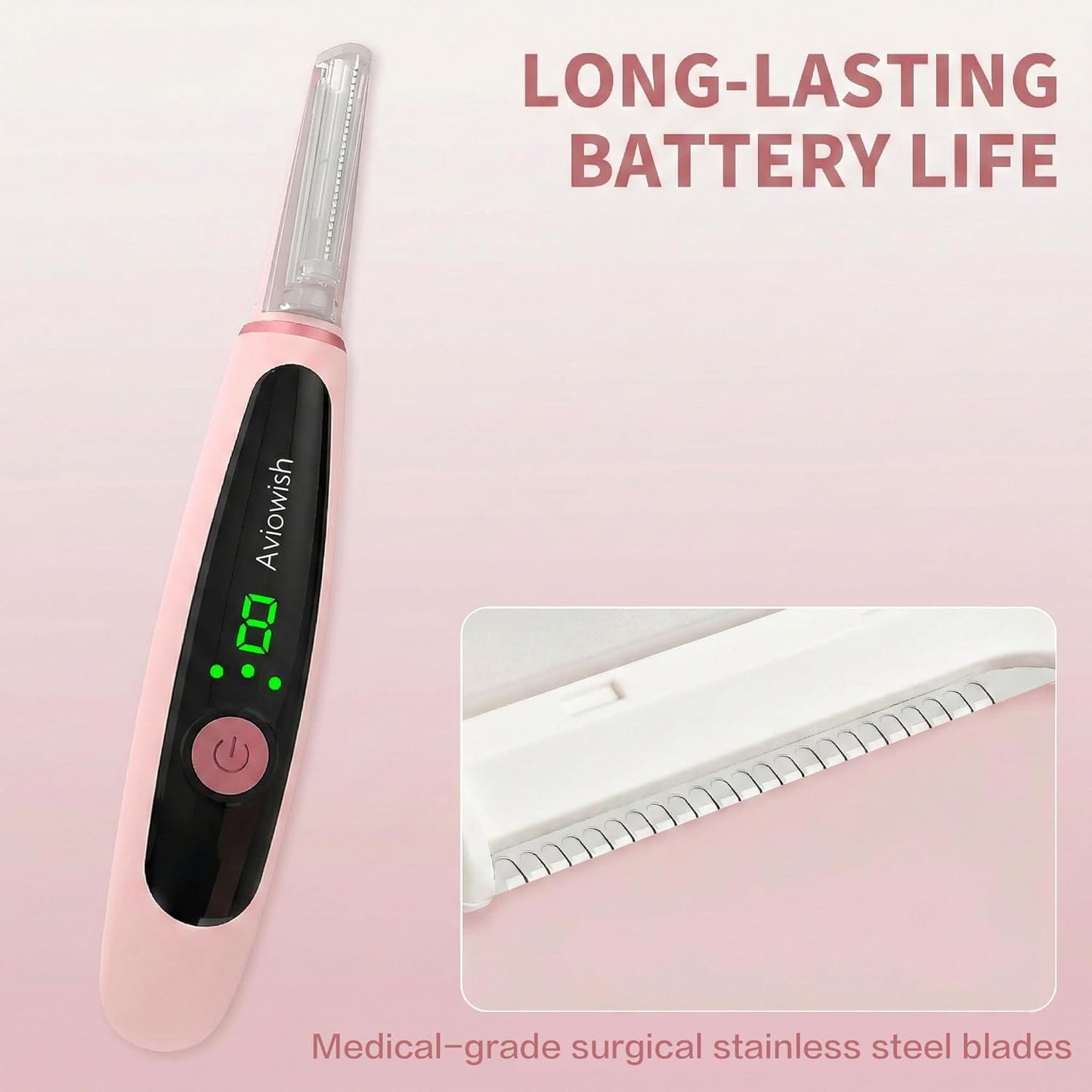 Upgraded Dermaplane Razor for Women - Professional Facial Hair Removal Tool with LED Light | 12 PCS Stainless Steel Blades, Non-Slip Handle, Travel Case