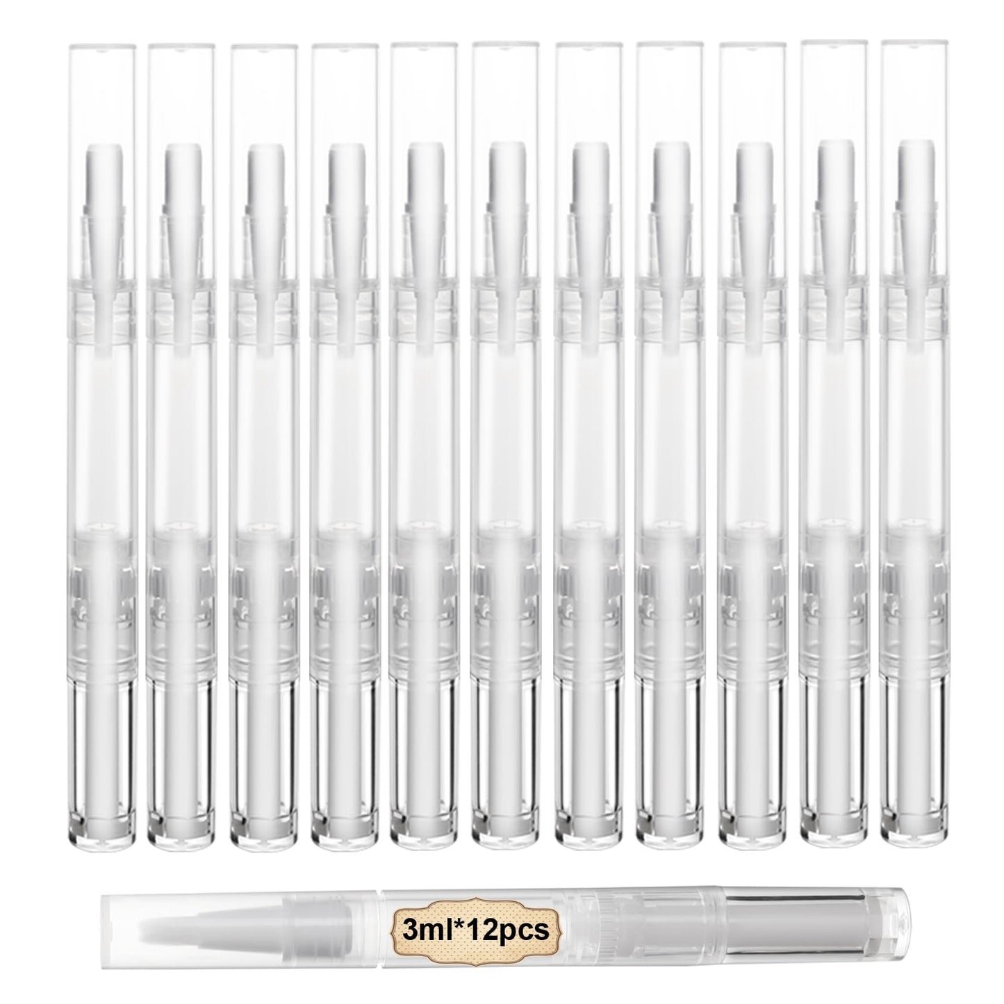 UPZIGS Empty Cuticle Oil Pens, 3ml-12 Pack
