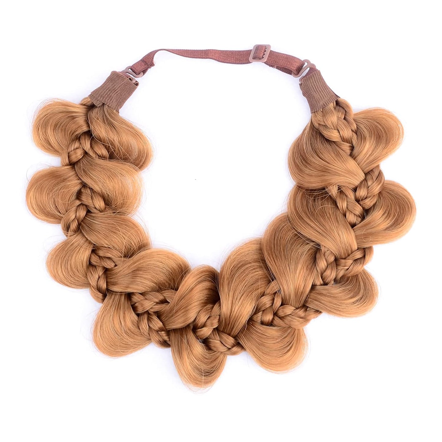 Kinky Synthetic Hair Braided Headband - Stylish Hairpiece for Women | 8-Strawberry Blonde