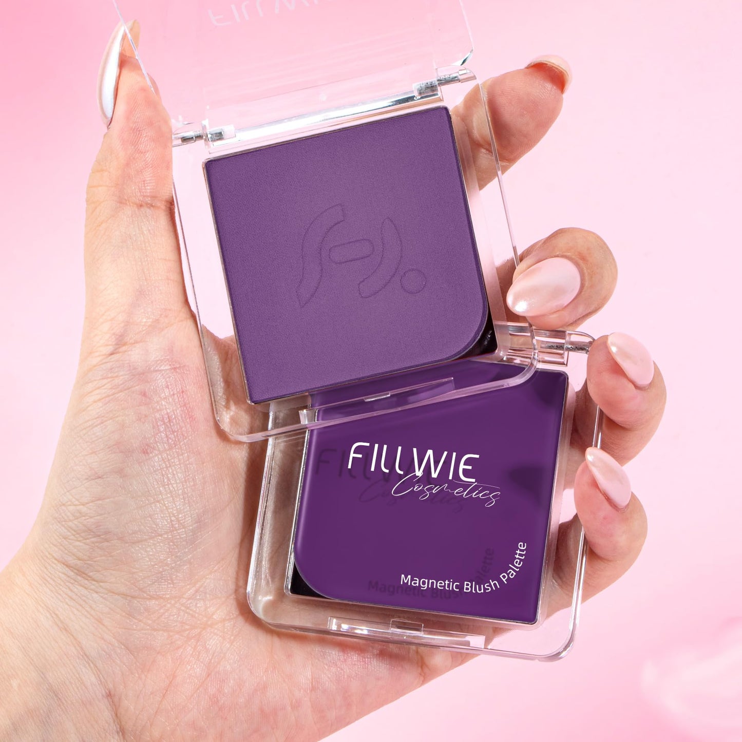 Fillwie Purple Blush Duo, Cream & Powder, Light Lavender (Violet Veil)