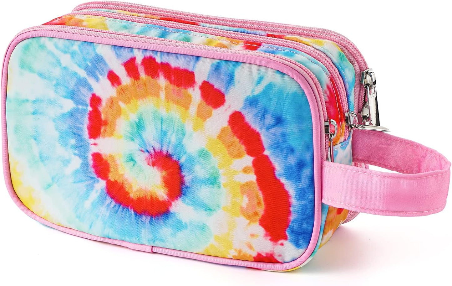 Kids Toiletry Bag - Waterproof Mermaid Scales Travel Cosmetic Bag for Girls | Hanging Wash Bag