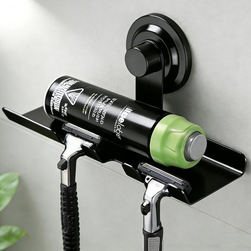 DELITON Suction Razor Holder for Shower Wall, Powerful Suction Hooks for Towel, Loofah, Razor, Reusable Shower Hooks for Bathroom Kitchen