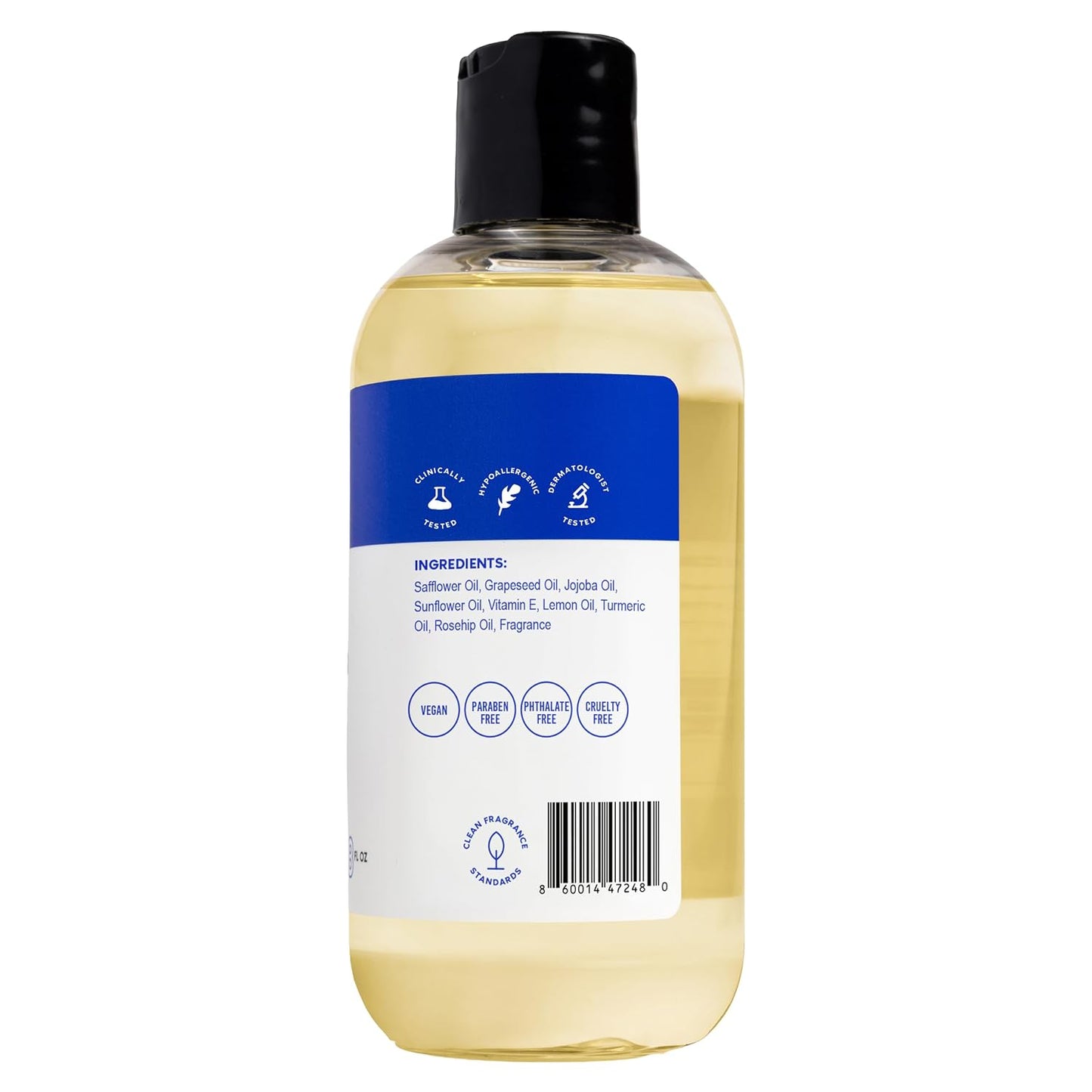 Body Splash Blueberry Crème Fragrance Oil - Fruity Vanilla & Citrus Scent, Lightweight Hydrating Vegan Oil