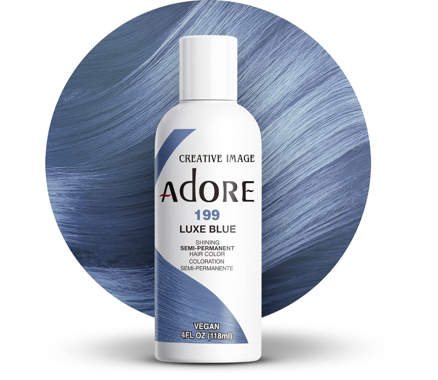 Adore Semi Permanent Hair Color - Mystic Grey | Vegan, Ammonia-Free Hair Dye | 4 Fl Oz