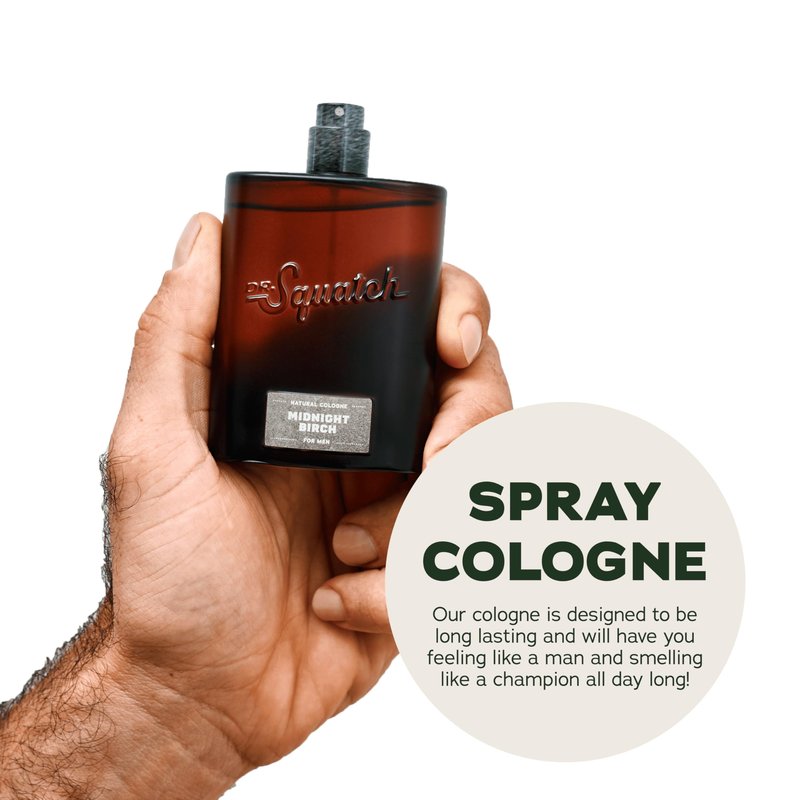 Dr. Squatch Natural Cologne for Men - Scent-Lock Technology and Sustainably-Sourced Ingredients - Midnight Birch Cologne (1.7 fl oz)
