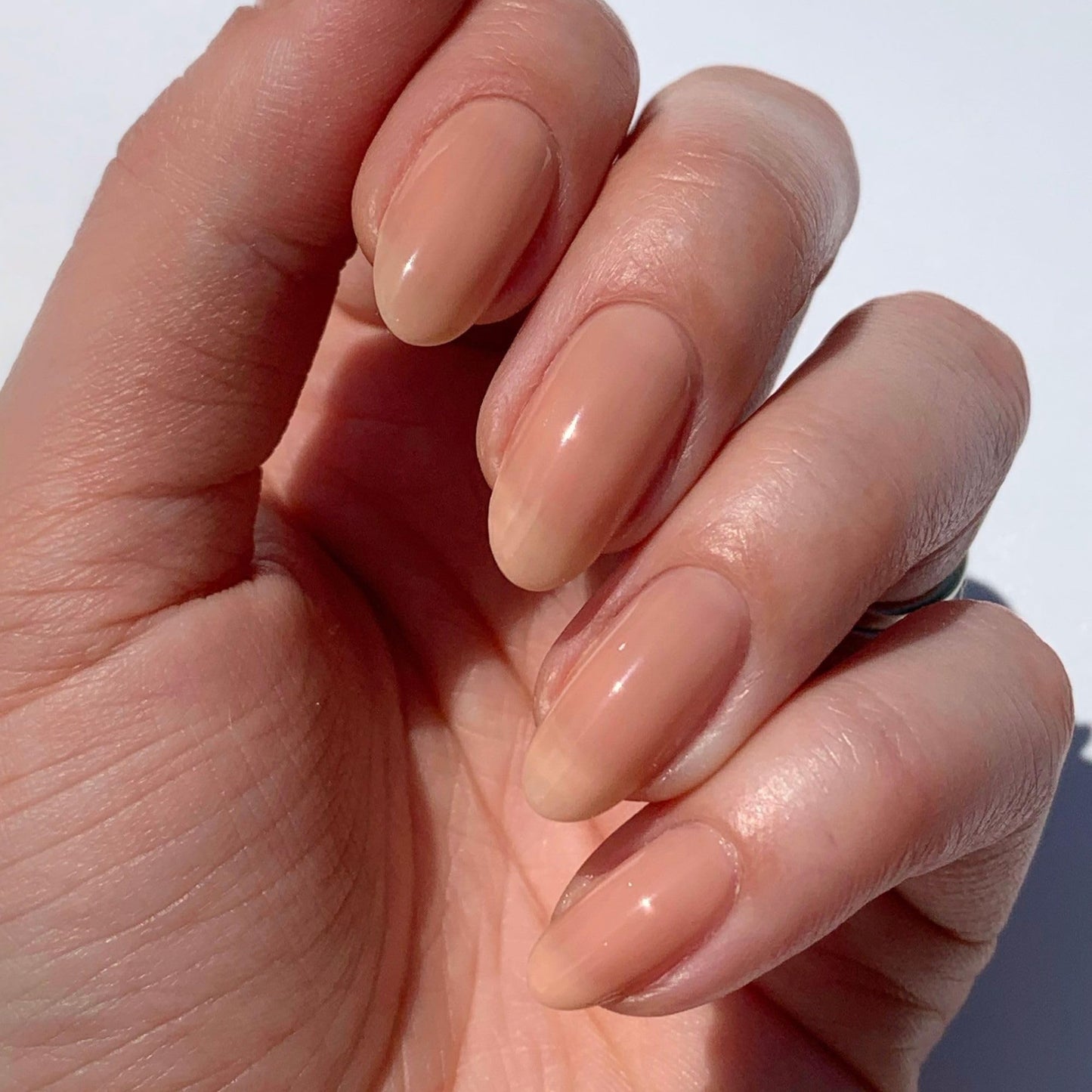 LONDONTOWN Perfecting Nail Veil, Sheer, Buildable Nail Tint Plus Nail Strengthener, Hydrates & Conditions Nails, #5 Muted Pumpkin Tint, 0.4 Fl Oz