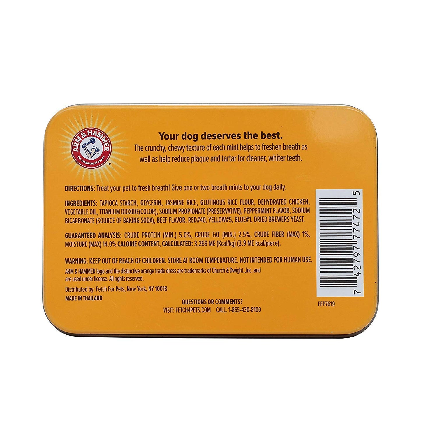 Arm & Hammer for Pets Tartar Control Dental Mints for Dogs, Reduces Plaque & Tartar Buildup Without Brushing, Freshens Dog Breath, Beef Flavor, Fresh Mint Scent, 40 Count, Medium Breeds