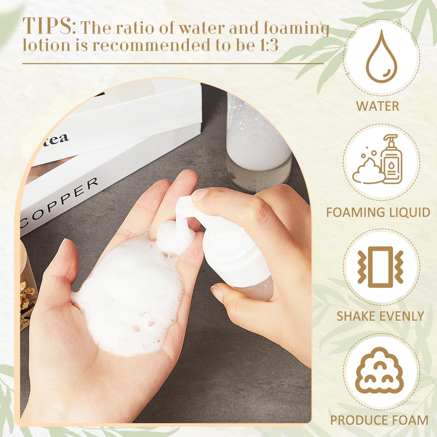 Havawish 24 Pcs 8 Oz/ 250 ml Foaming Soap Dispenser Foaming Pump Bottle Plastic Travel Hand Portable Container for Liquid Shampoo, Lash Cleanser