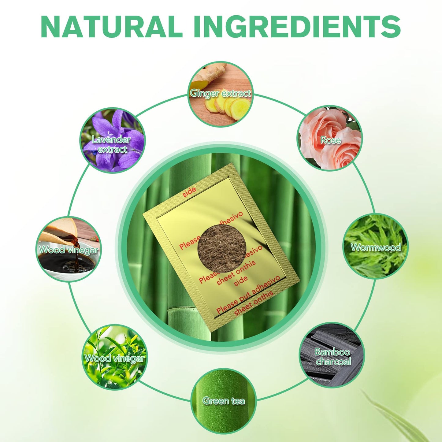 Foot Pads maguja 100Pcs Foot Pads for Foot Care Ginger Foot Patch with Natural Ingredients Bamboo Vinegar and Ginger Powder