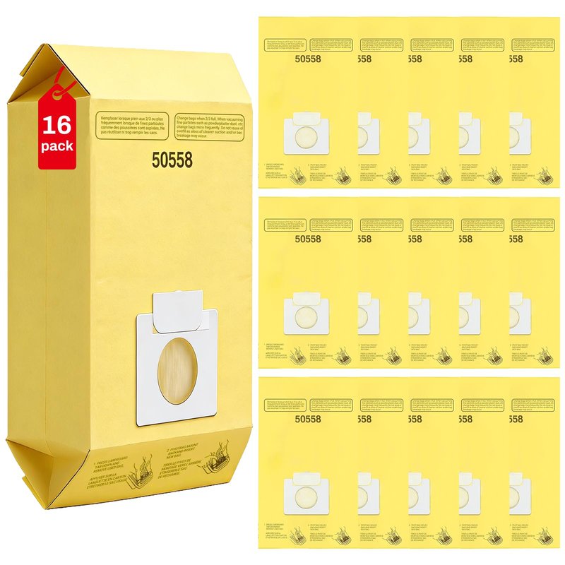 5055 Replacement Bags Compatible with Kenmore Canister Vacuum Type C/Q 50555, 50557, 50558 and Type C-5, C-18, 16 Pack