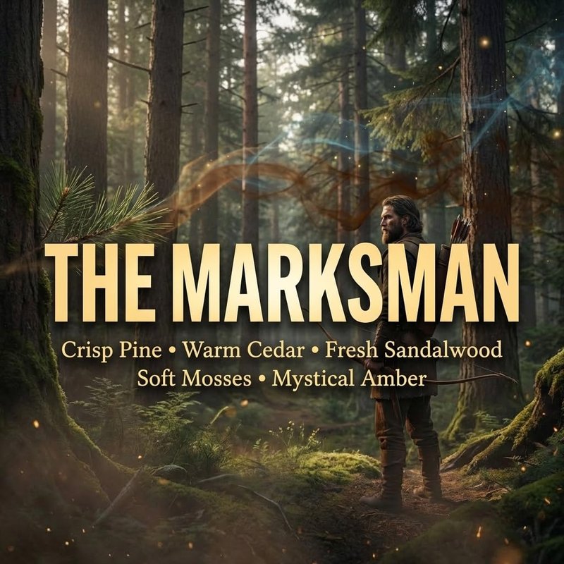 Fable Beard Co. Beard Oil - The Marksman, Crisp Pine & Warm Cedar Scented, Natural Beard Oil for Men with Jojoba & Argan Oils, Vitamin E, Beard Hair Softener, Made in USA (1 Fl Oz)