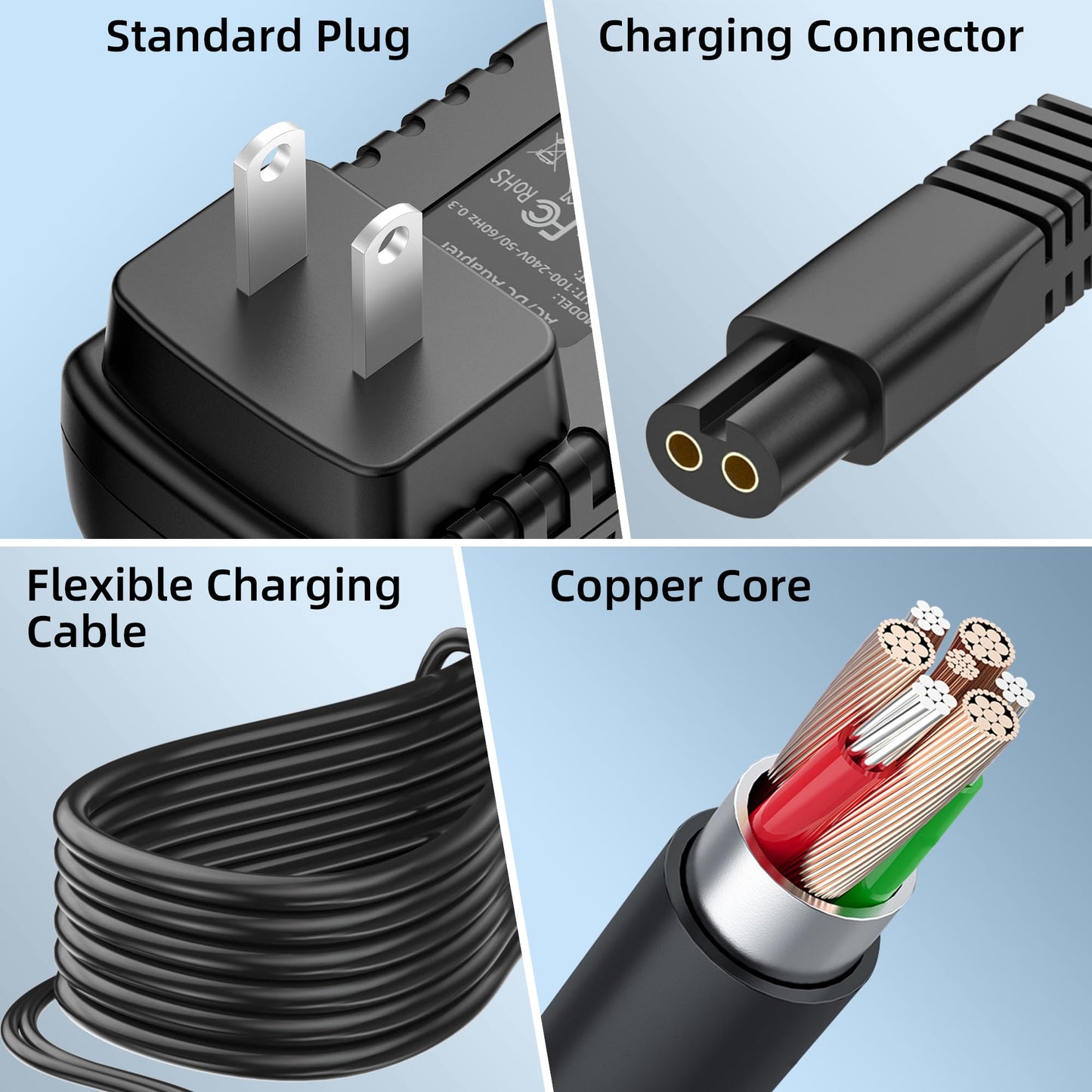 4.5V Charger for BaByliss PRO Trimmers FX788 FX787 FX870 FX820 FXSSM FX726 FX825 Outlining Shaver Clipper Power Cord Adapter